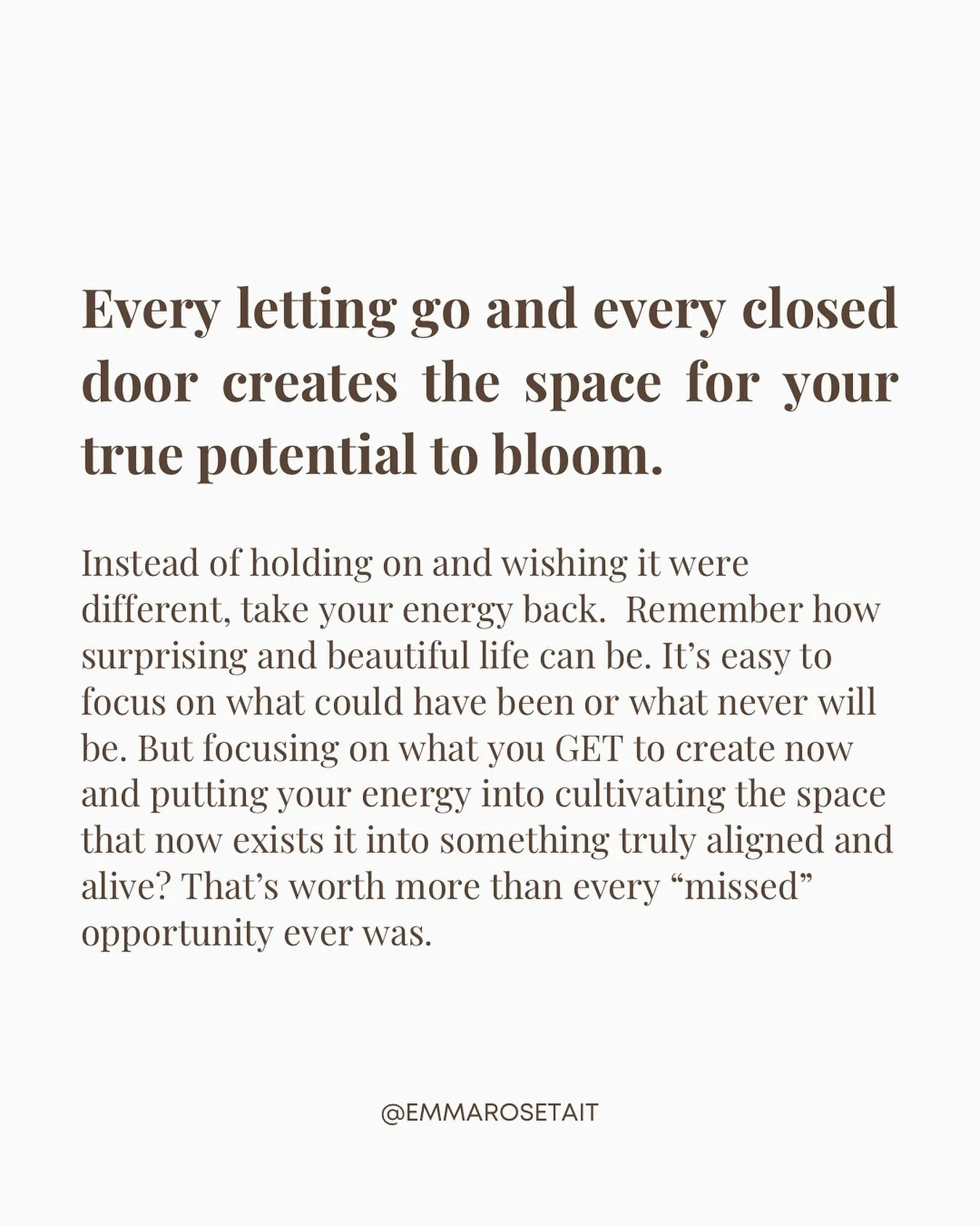 Potential can be a weighted word. For me it doesn&rsquo;t mean to fulfill a giant expectation placed on us from our family or the world at large, it means a full bloom - freedom, expression - and for each of us that means different things. 

And when
