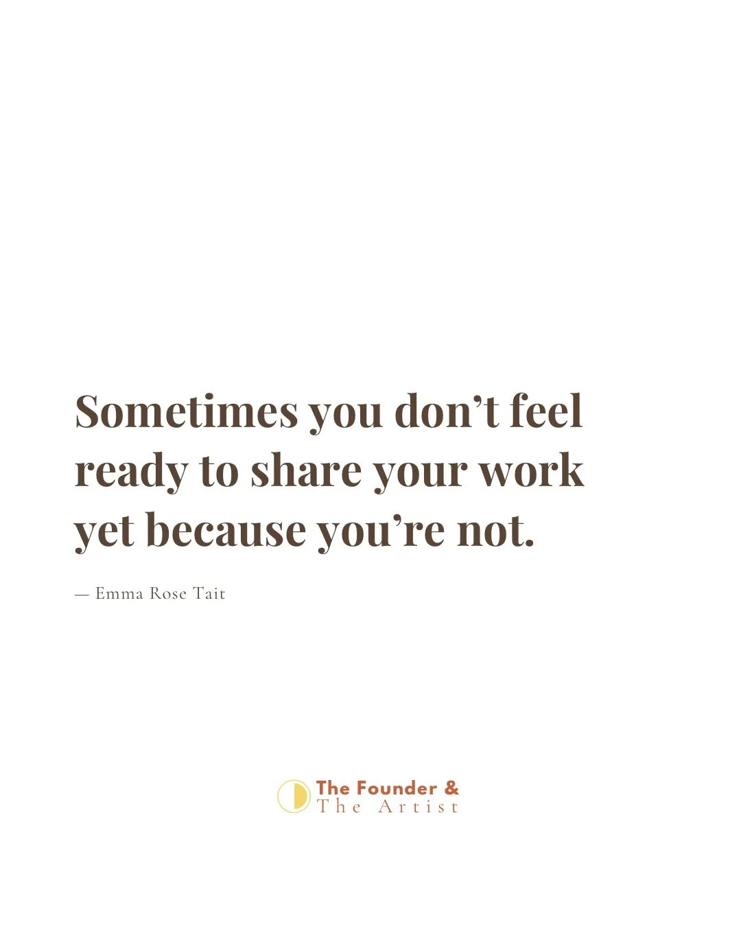 This is a piece about the balance of supporting your own momentum and not hoarding your ideas while also being discerning about when you are ready to receive outside feedback. In the latter half, I provide some actionable advice for what to do when y