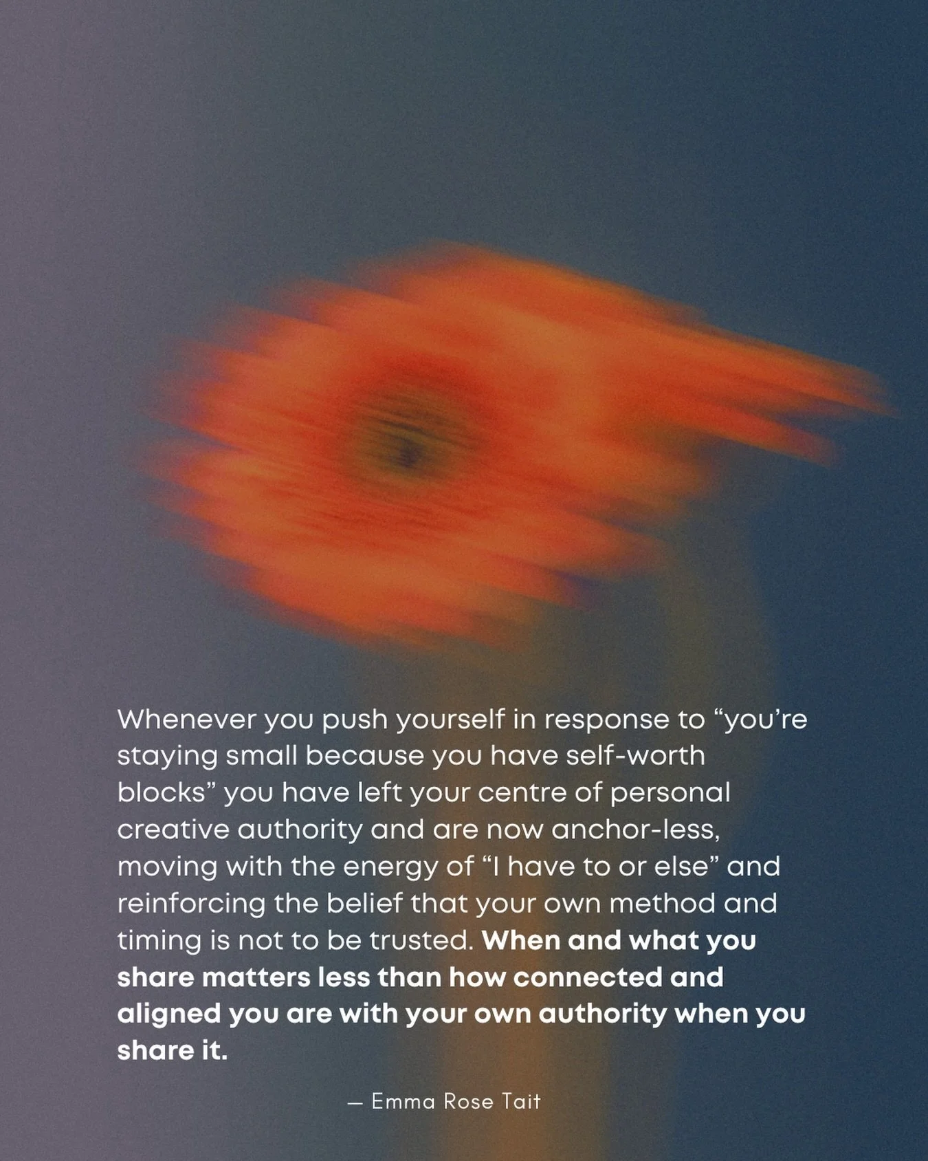 There&rsquo;s a subtle distinction between receiving an appropriate nudge and invitation to expand, and moving through the world in a rush, unconsciously pushing because you are afraid of being left behind or not being enough. The distinction is some
