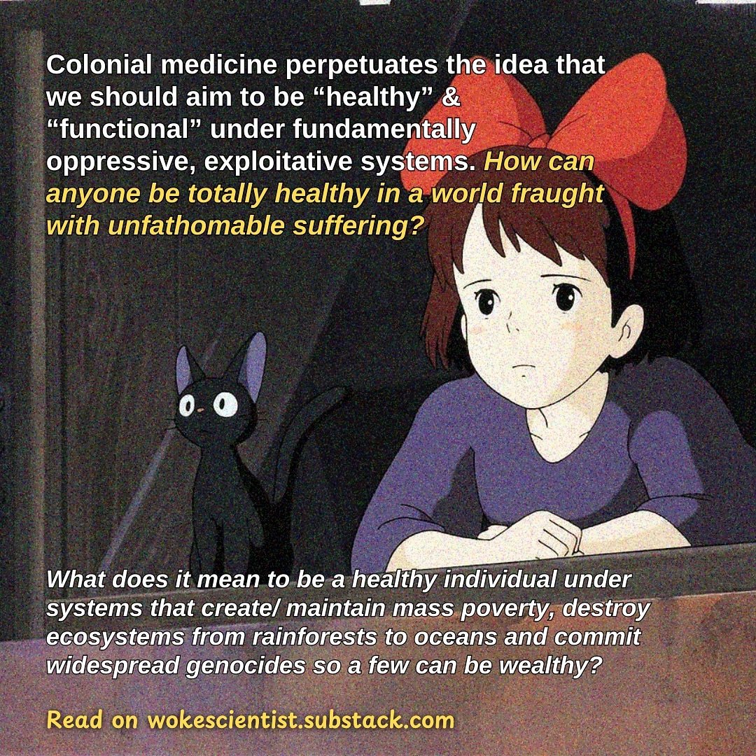 Snippets of the new Cosmic Anarchy newsletter piece on redefining madness thru a collectivist/ political lens feat. Studio Ghibli &amp; One Piece 

🌱Read the full piece on wokescientist.substack.com

✨To sign up for heal in community gatherings or 1
