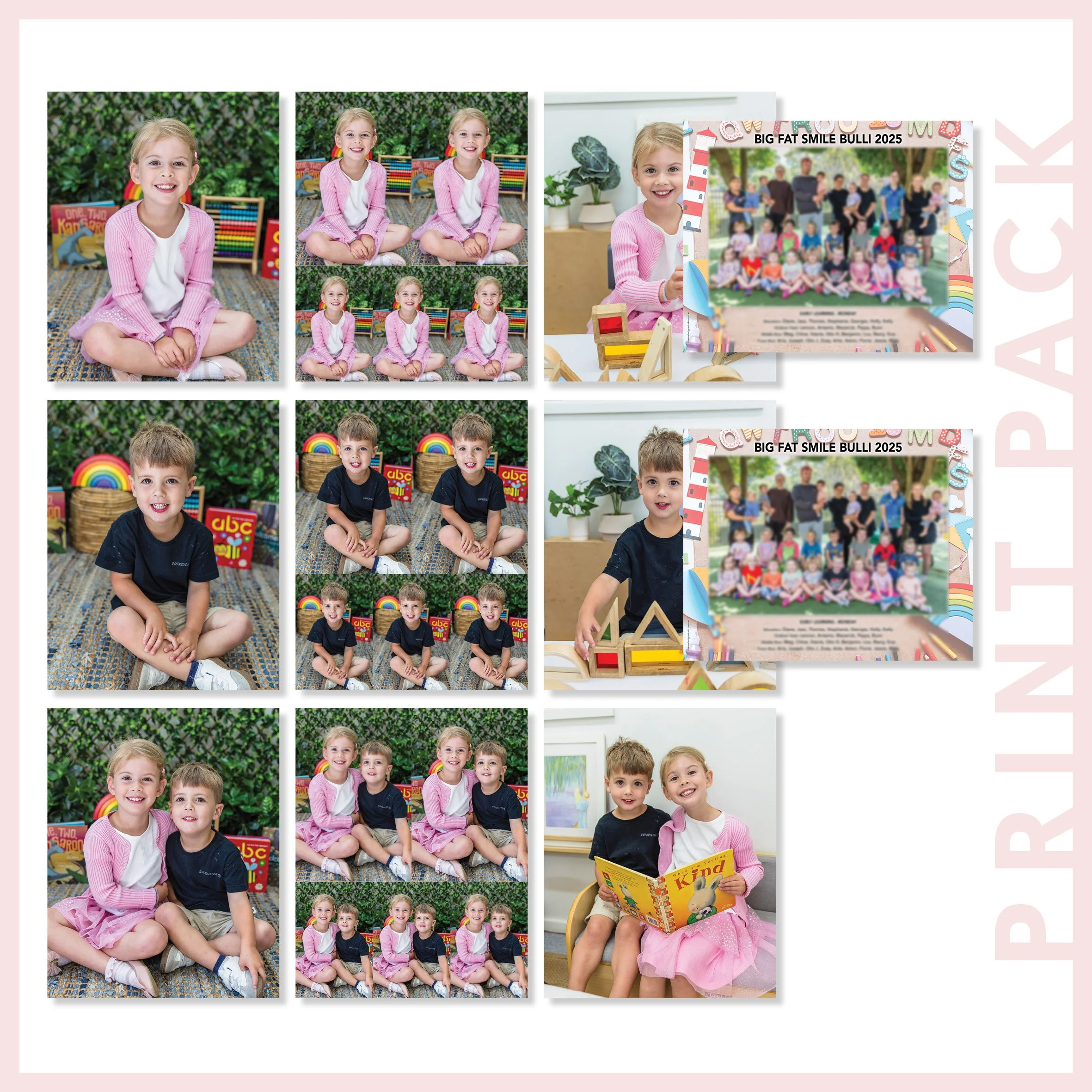 Print Package 6 - Sibling Portrait & Play Scene Pack