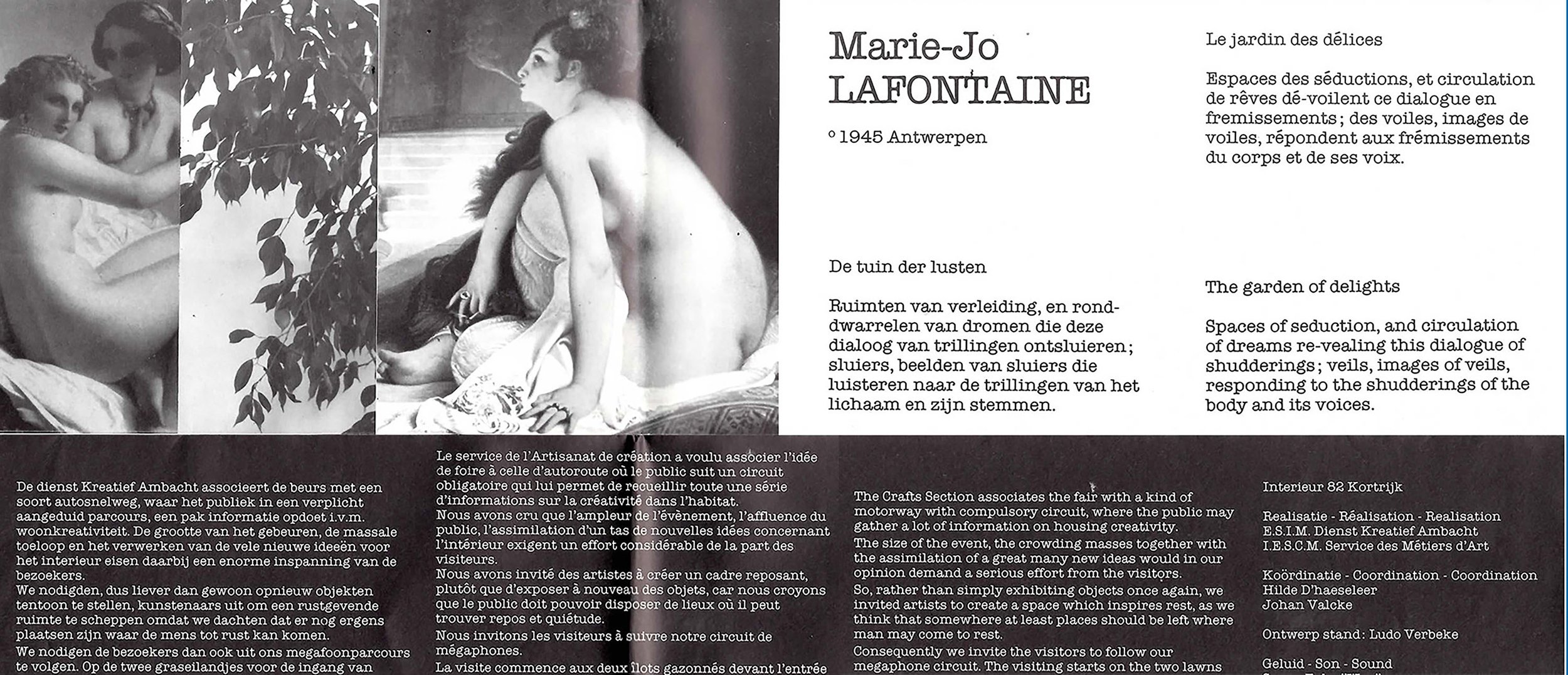 LE JARDIN DES DELICES 1987