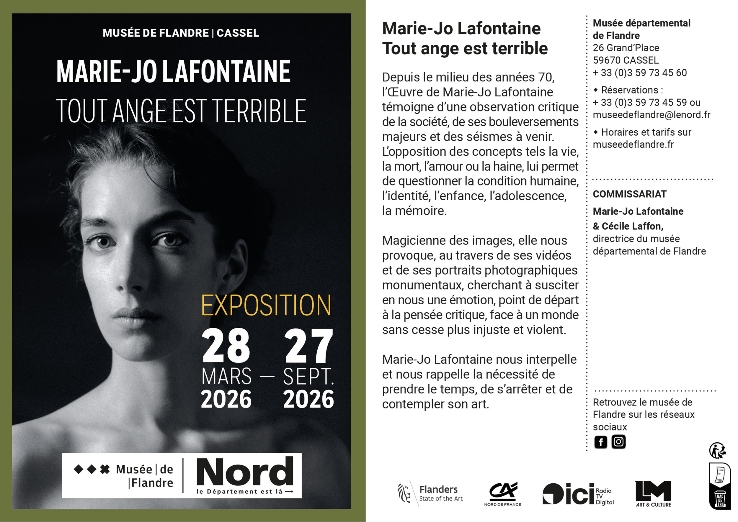 MUSEE DE FLANDRE - TOUT ANGE EST TERRIBLE 2026