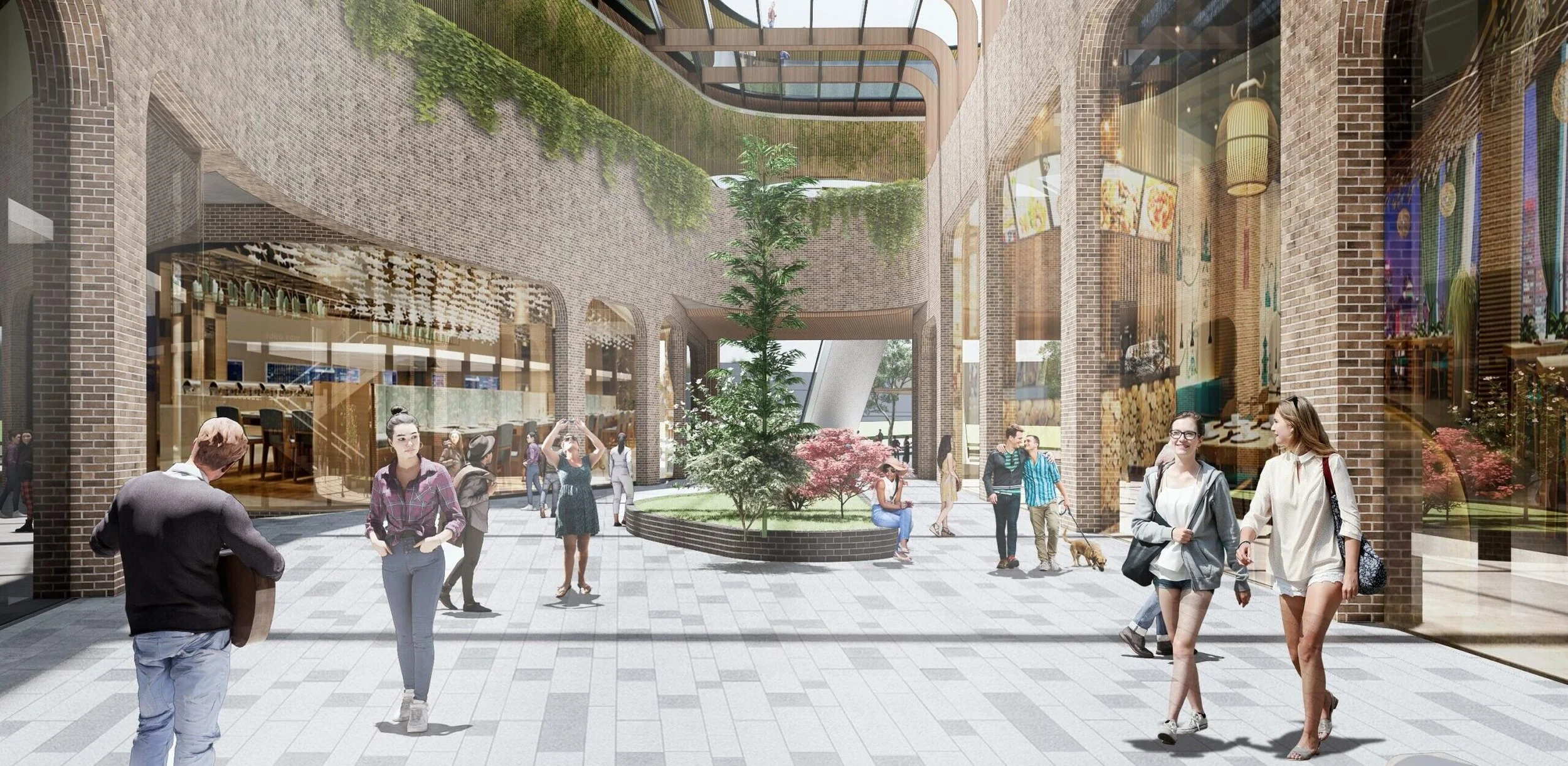 Ground-floor retail at Compass Centre, Bankstown