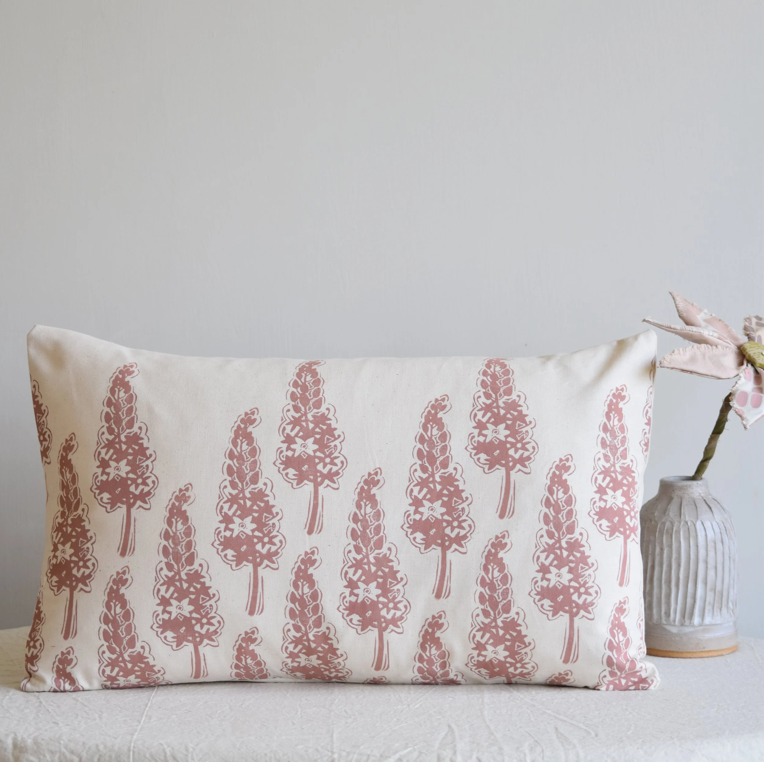Foxtail Lily - Block Printed Cushion