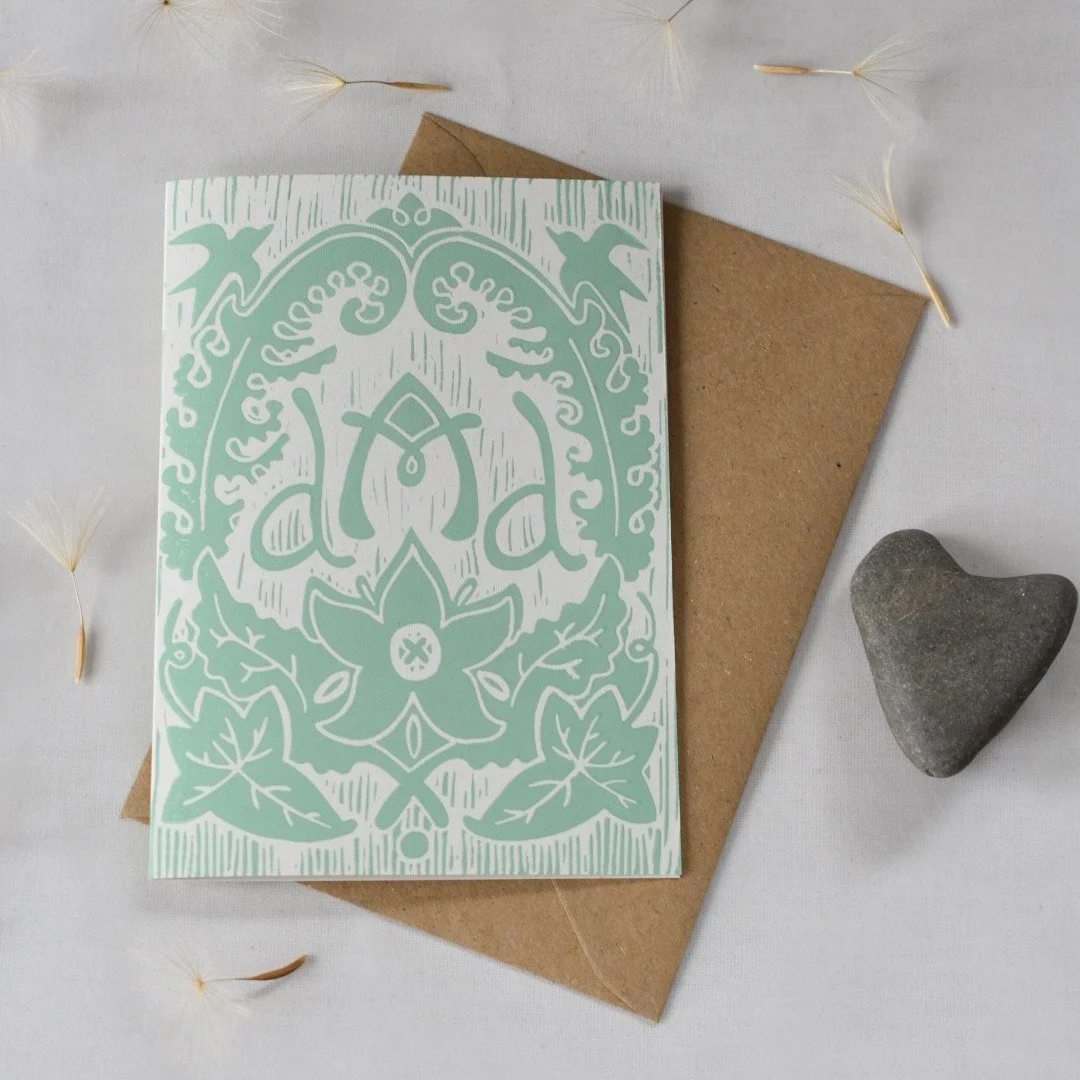 Dad - Block Printed Card