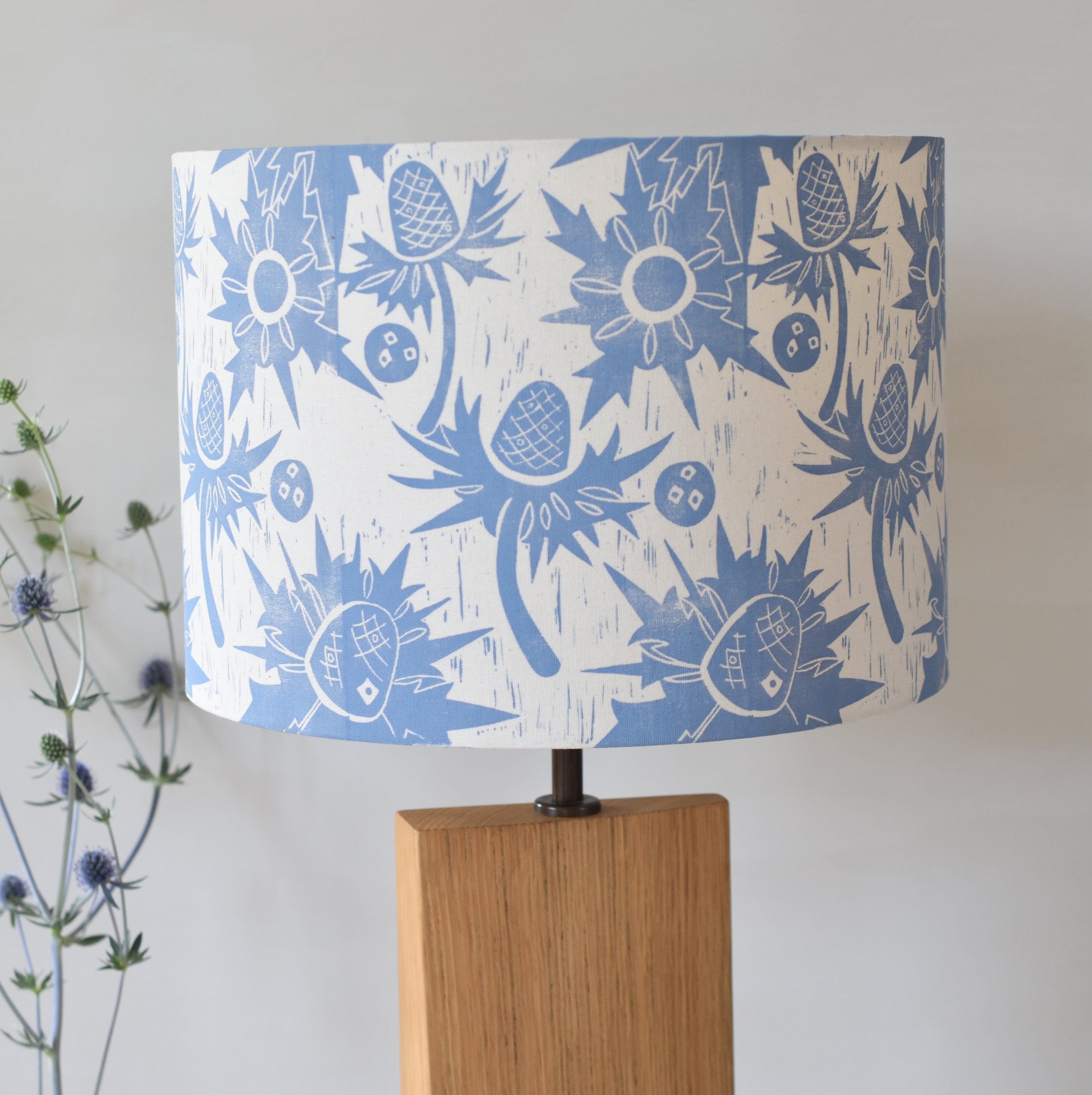 Sea Holly - Block Printed Lampshade