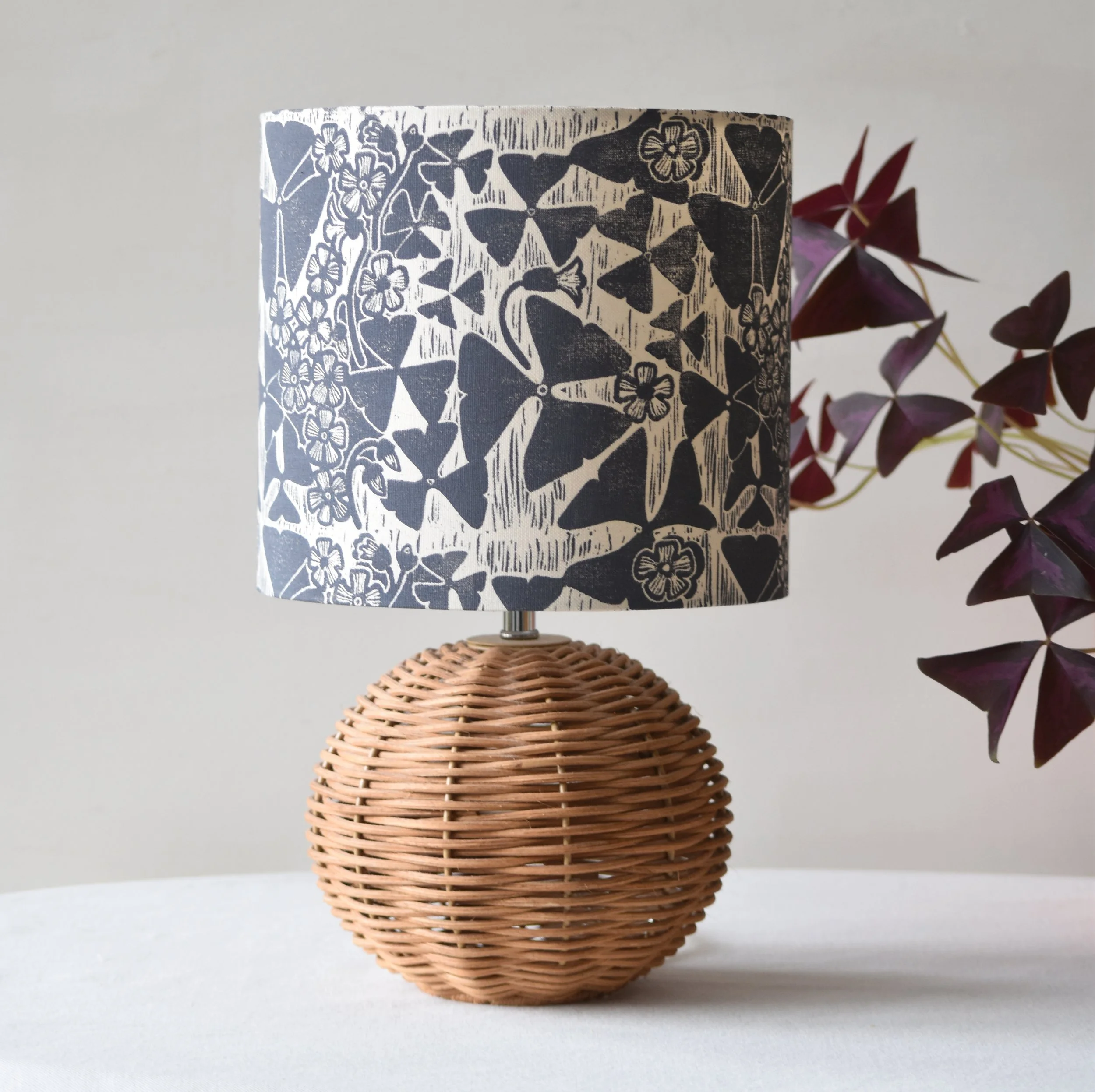 Oxalis - Block Printed Lampshade