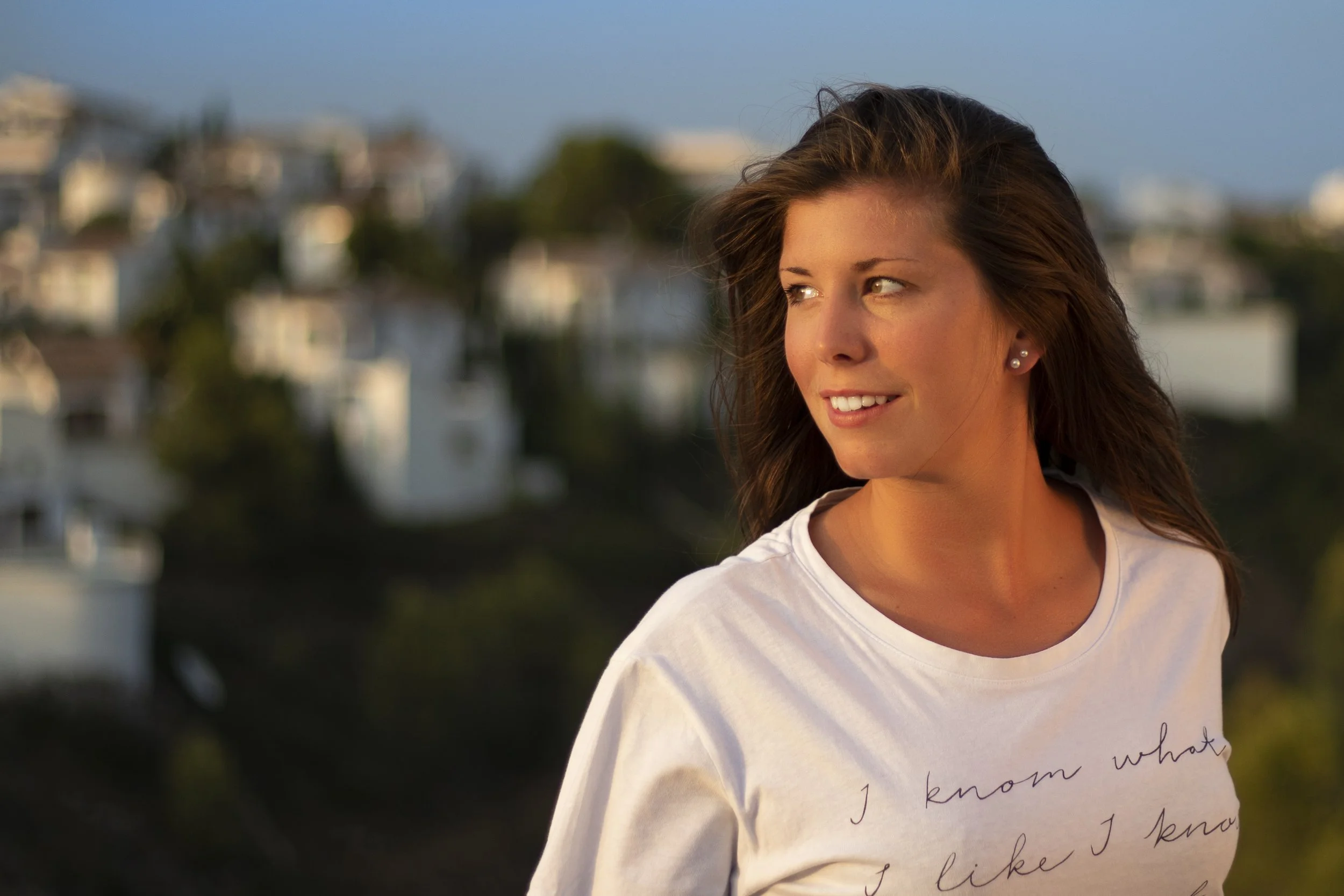 Frau bei Sonnenuntergang Portraitfotografie