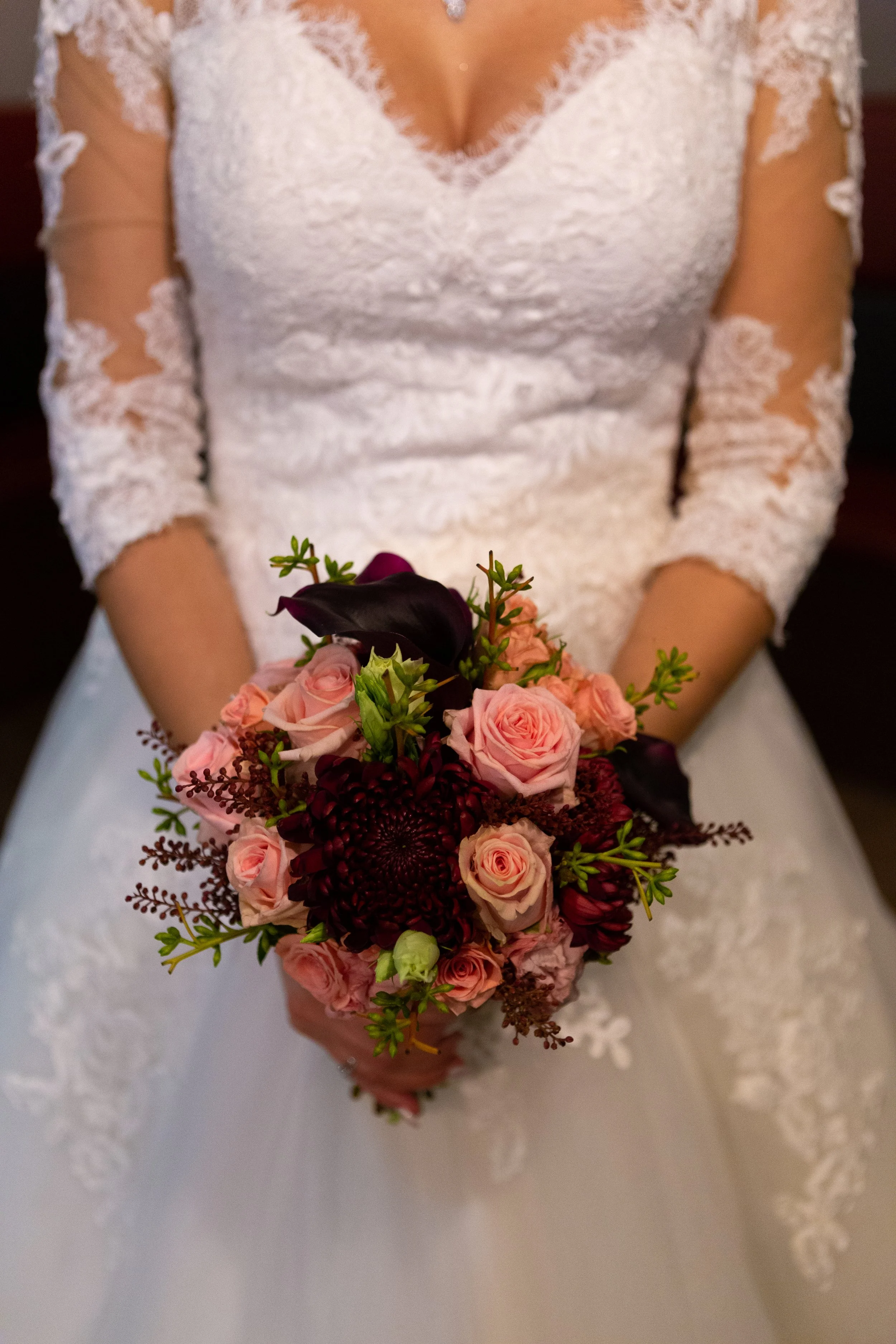 Braut mit Brautstrauß Hochzeitsfotografie