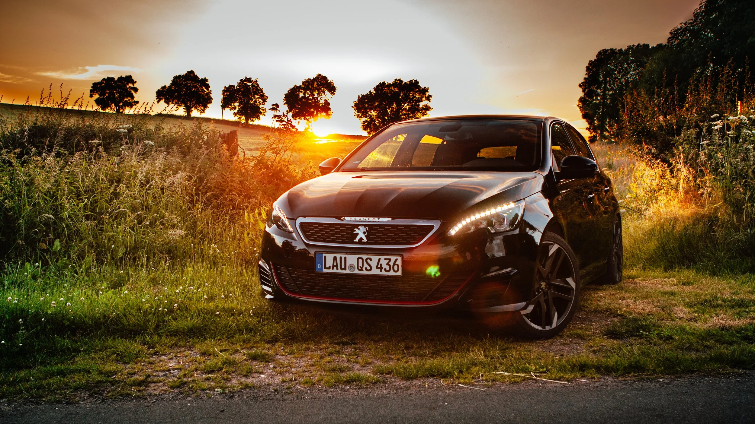 Peugeot 308 GTi sonnenuntergang
