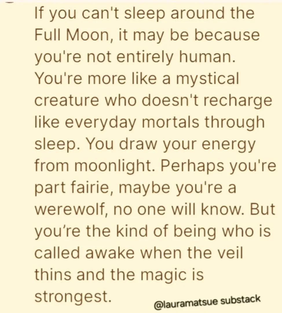 I'll go with FAIRIE🧚&zwj;♂️😅

Anyone else hit hard this full moon? 

The Full Moon coinciding with a new country / new sounds (thks Guatemala🌋 for yr many fireworks💥 at 3am) /new bed has been intense 

Tranquil tonic has been the calm in the moon
