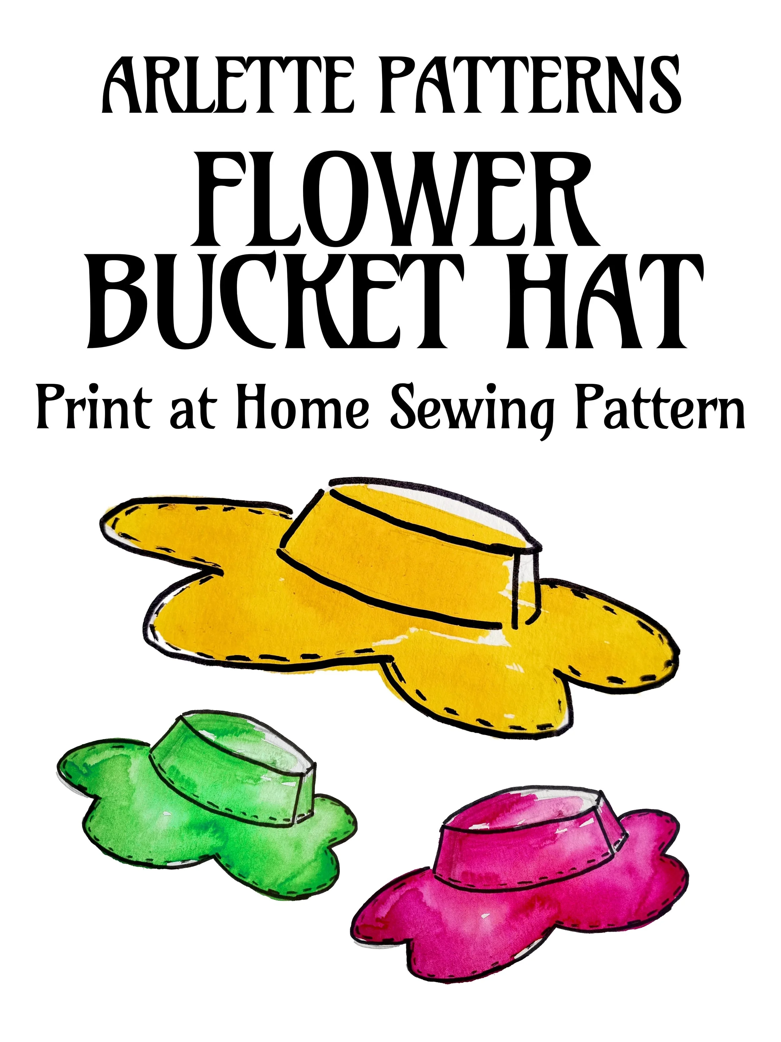 Flower Bucket Hat - Print at Home 