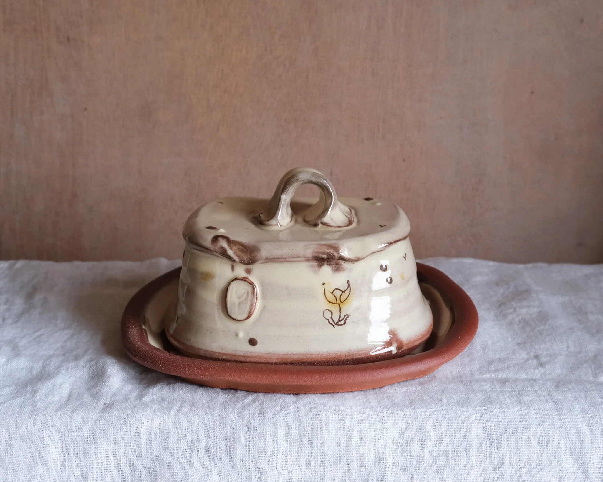 Slipware Butterdish