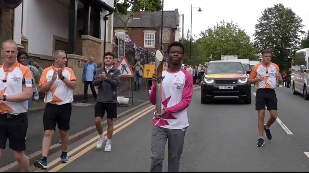 Sutton School are very proud to announce that a Rivers 1 pupil carried the Queen's Baton as part of the Commonwealth Games Queen's Baton Relay in Dudley on the 24th July 2022. The year 11 pupil was nominated for his achievements and sportsmanship in 