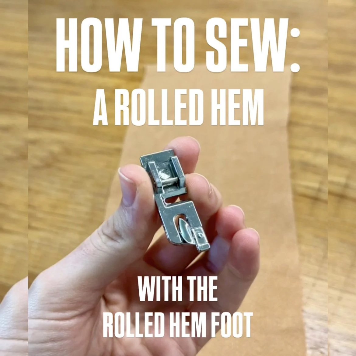 How to sew a rolled hem using a rolled hem foot on your sewing machine