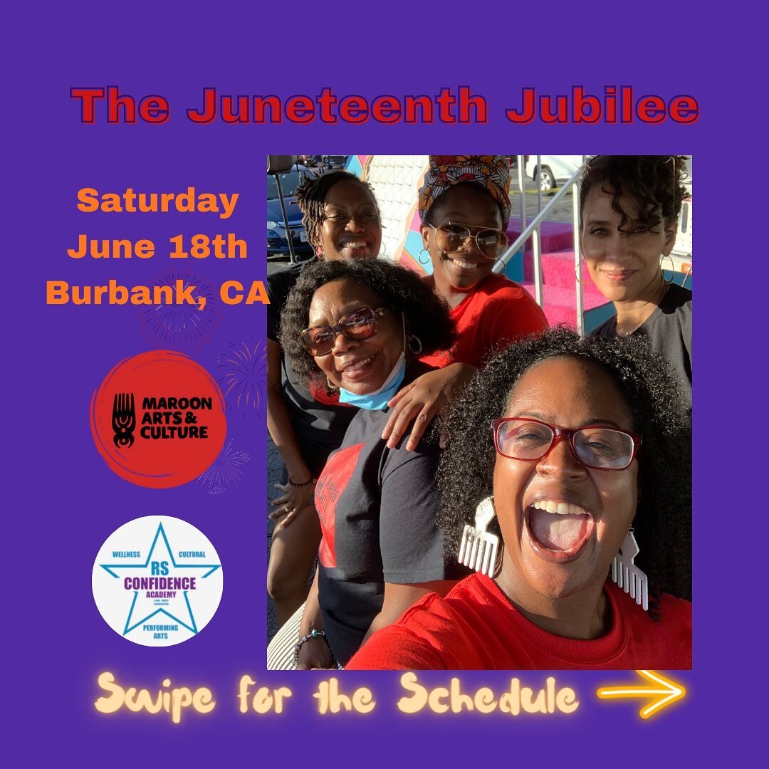 Happy Juneteenth y&rsquo;all! We celebrate all the &lsquo;teenths, 13-19th! 

The 2nd Annual Juneteenth Jubilee is right around the corner. Swipe to see just a FEW of the fun things we have planned 😁

11am Marketplace Opens
11:45am Welcome and Grati