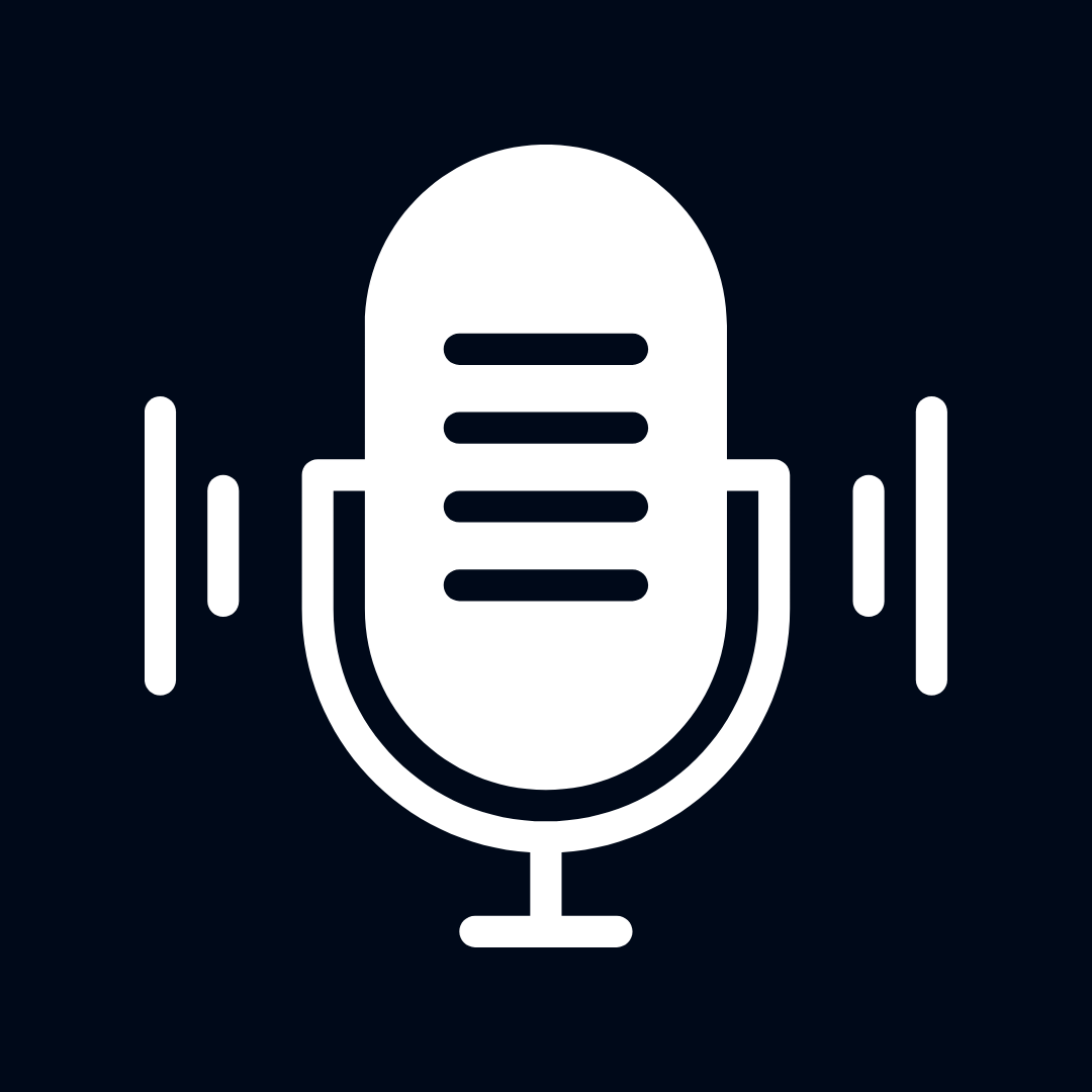 Icône d'un microphone de style vintage.