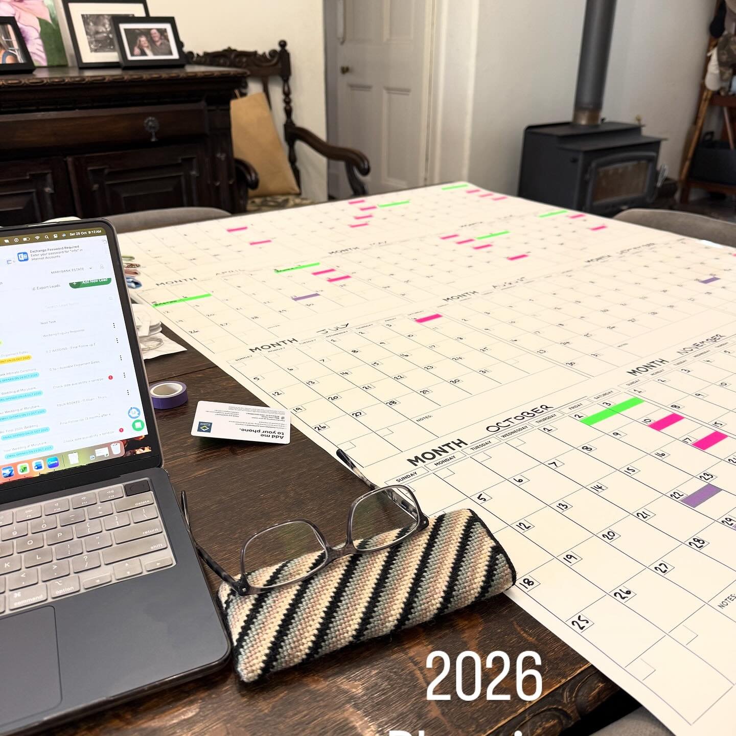 2026 is filling fast &mdash; the wall calendar&rsquo;s covered in little coloured squares and I can already picture all the weddings that will bring this place to life again. 

Next up is adding all the garden work &mdash; the planting, pruning and r