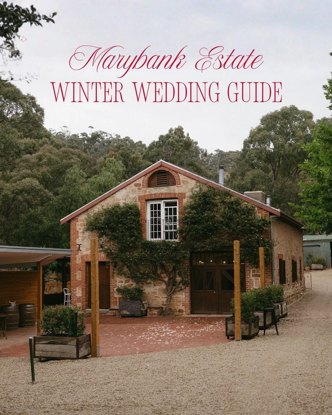If we were planning a winter wedding at Marybank, this is exactly how we&rsquo;d do it 🌹

Start with a moody palette, deep burgundy, forest green, warm neutrals, and tones that sit beautifully against the stone Barn and the Adelaide Hills backdrop. 