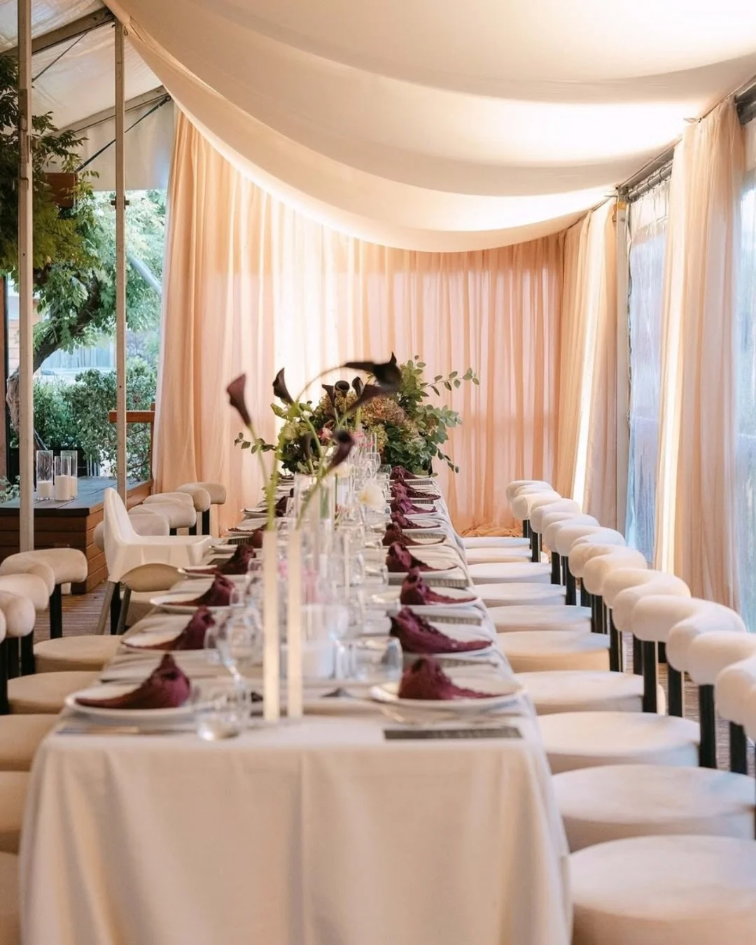When we say Marybank can be whatever you want it to be, we mean this.

The bones stay the same. The barn, the verandah, the vineyard beyond. But the day itself? That&rsquo;s yours to shape.

Transformed by @hyggestudio_ for Brodie and Tamra into some
