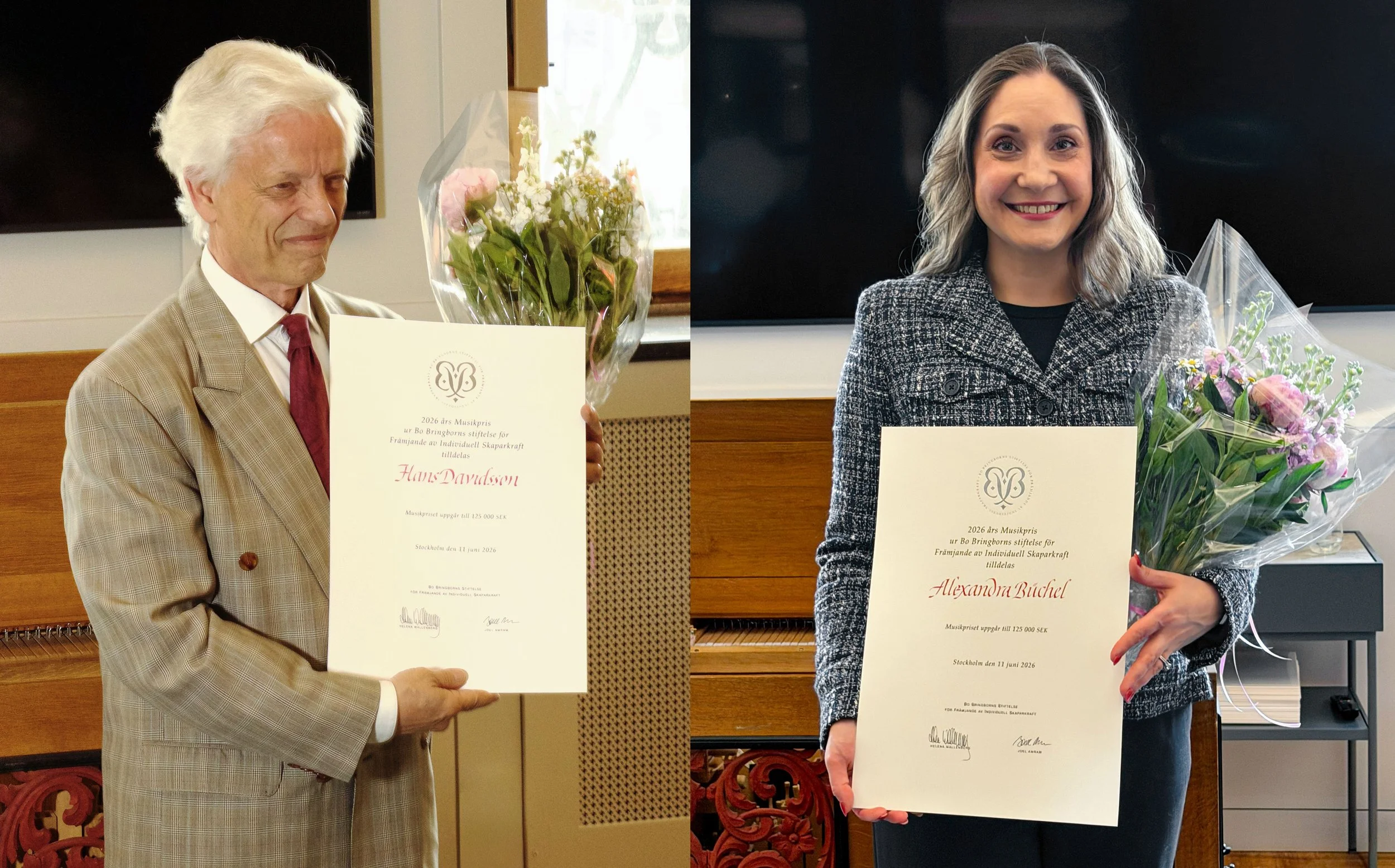 Hans Davidsson, Alexandra Büchel - pristagare 2026