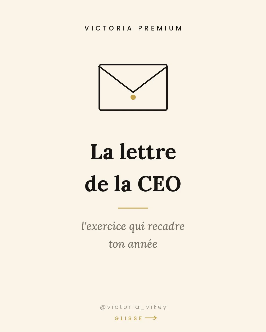 La lettre de la CEO : l'exercice qui recadre ton ann&eacute;e ✍️⁠
⁠
&Eacute;cris une lettre dat&eacute;e dans 12 mois, sign&eacute;e par la version de toi qui &laquo; think, act, live like a boss &raquo;.⁠
⁠
Elle te raconte son quotidien. Ses d&eacut