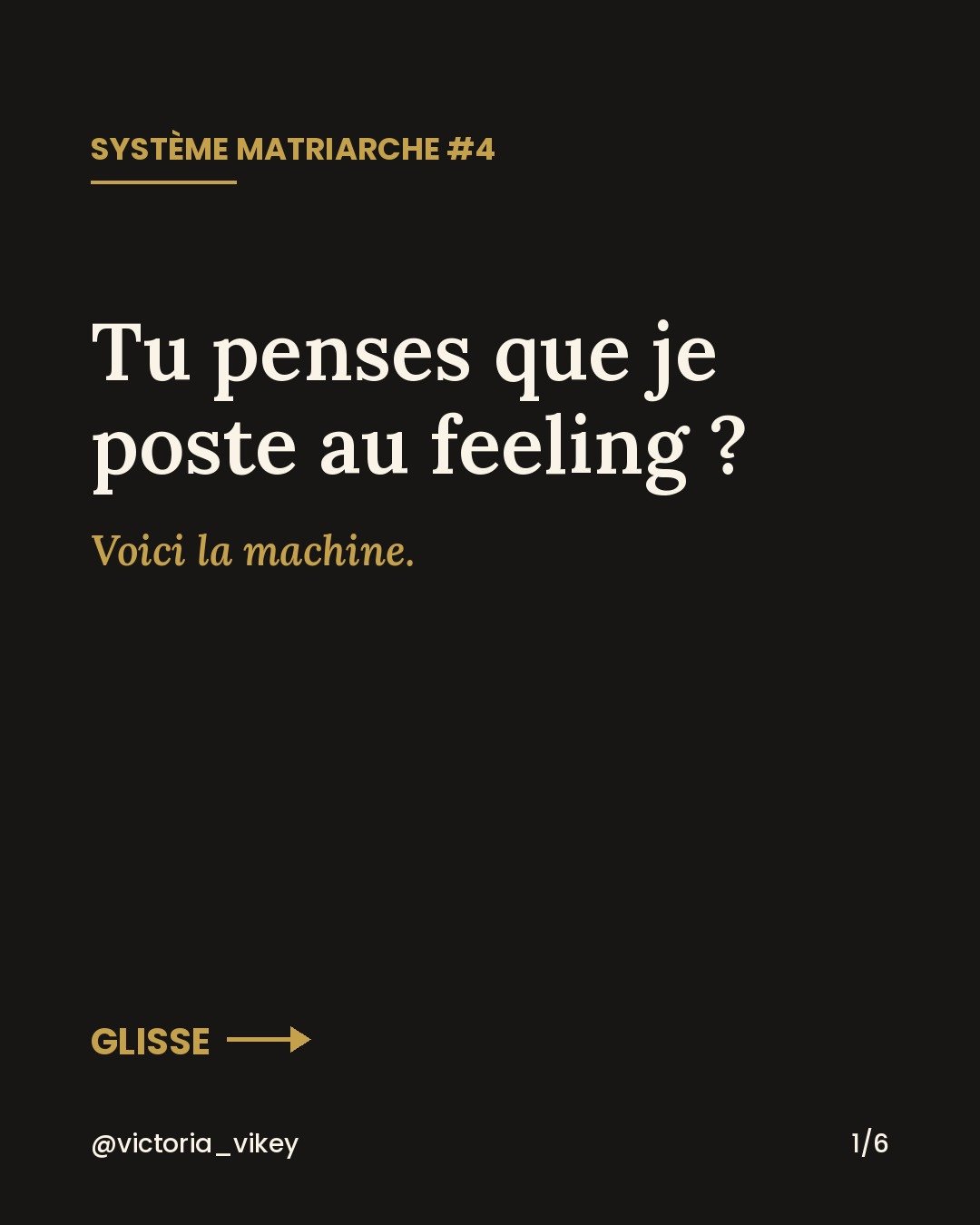Tu penses que je poste au feeling ? Laisse-moi te montrer la machine ⚙️⁠
⁠
Mon contenu suit mon cycle. Pas mon humeur. Pas le hasard.⁠
⁠
MAIS..⁠
⁠
La constance, c'est pas de la discipline. C'est un syst&egrave;me qui te ressemble ✨ Glisse &rarr; mes 
