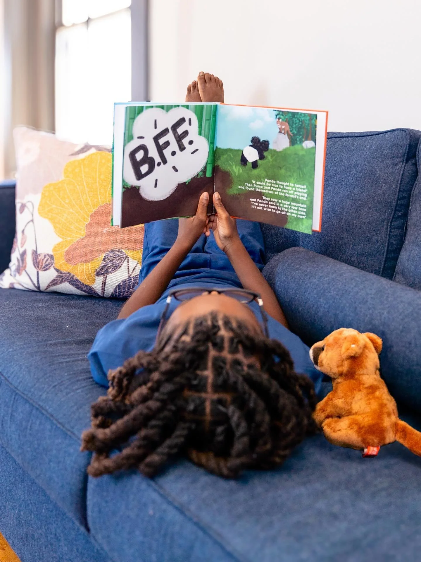 Meet your new BFFs 🐾✨
Puma, Panda &amp; Parrot&mdash;and this sweet kid&mdash;just became instant buddies. 🧡 #BFF #bookrelease #childrensbook #pumapandaparrot