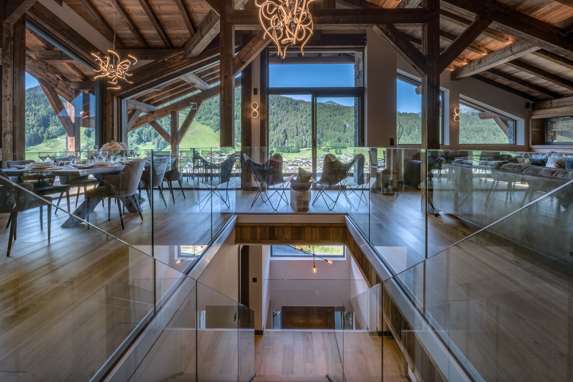 Architectural interior design with striking features