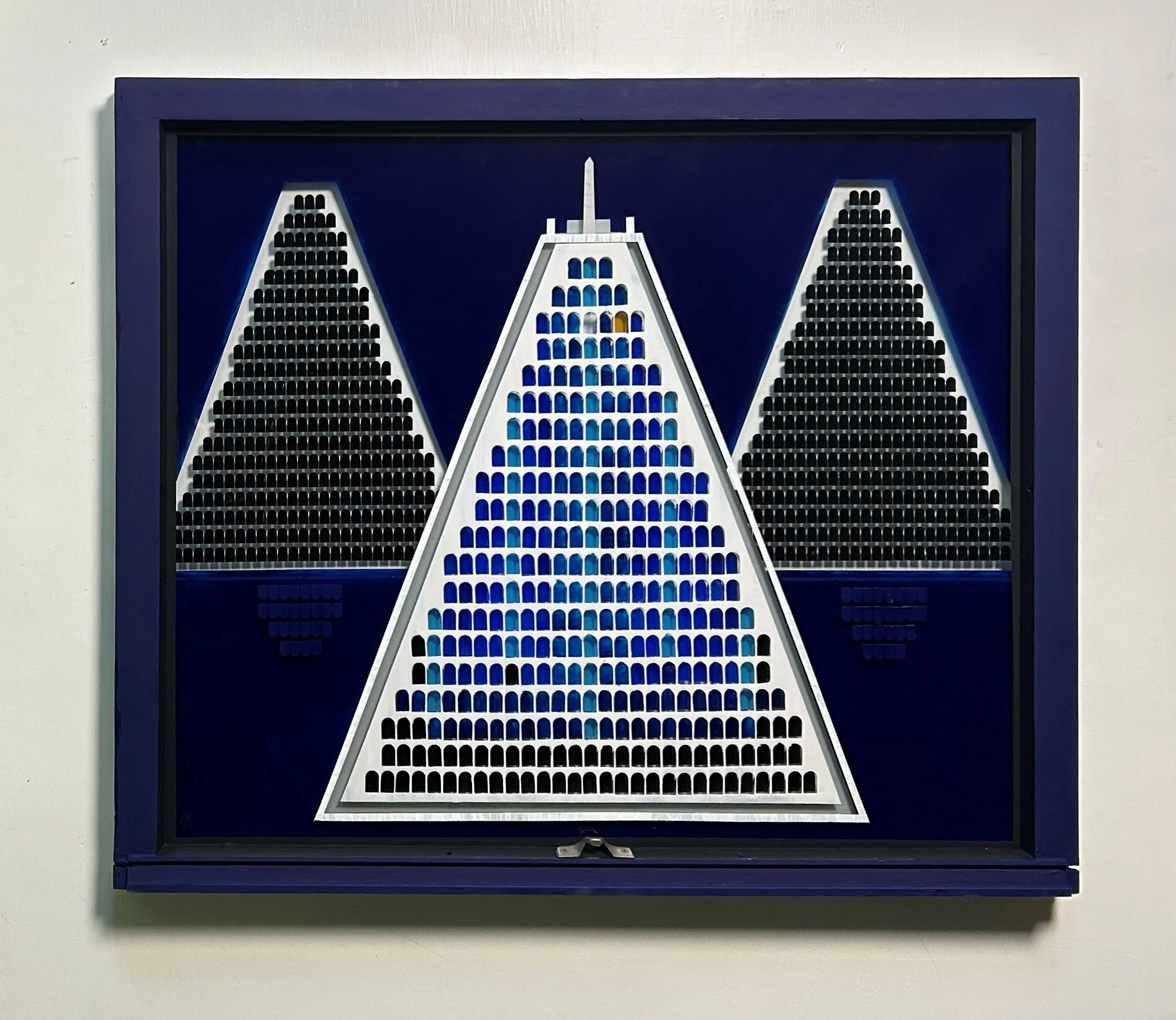Elysium (2026)
   
Acrylic on reclaimed house window
(32"x27")