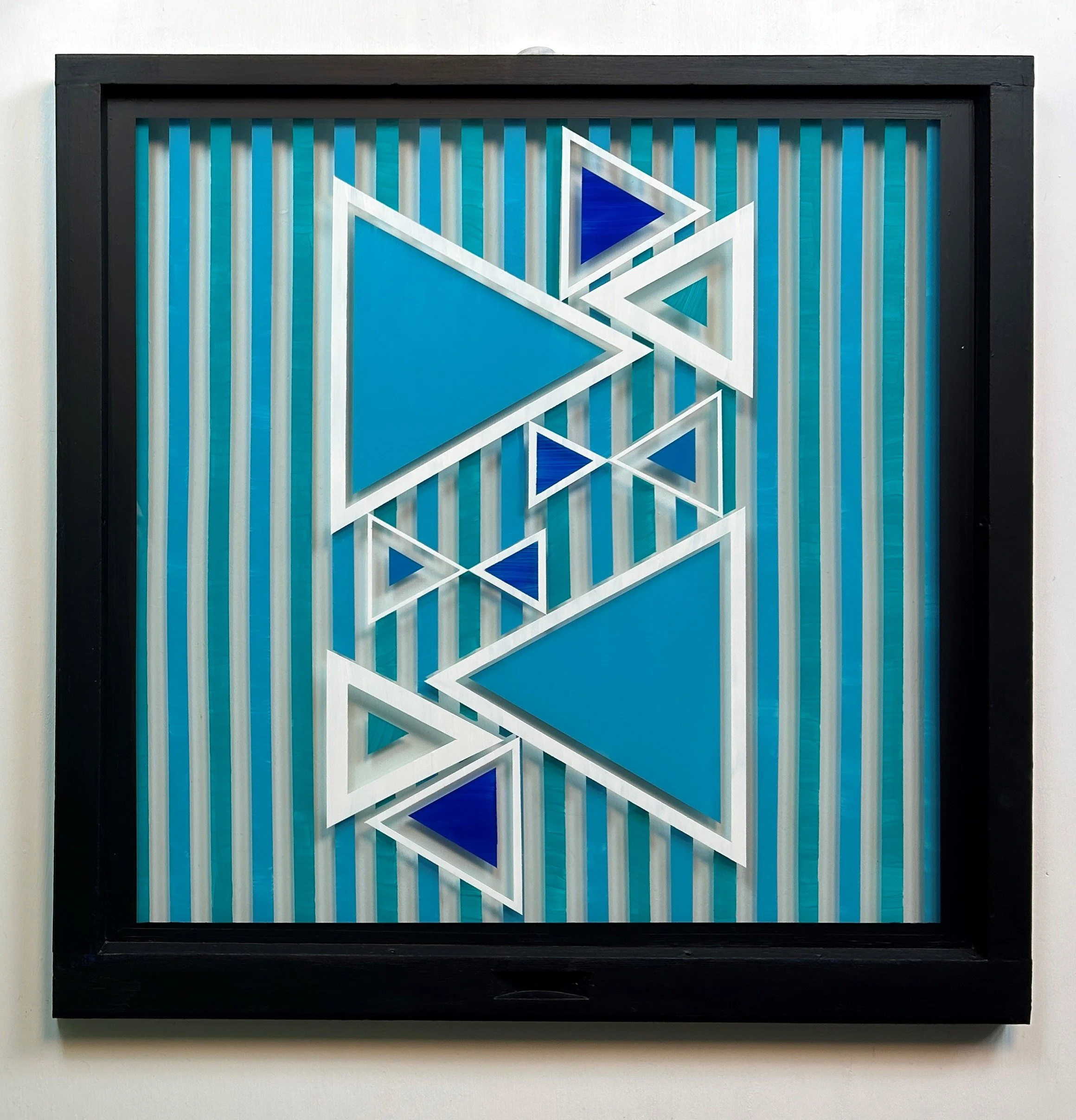Sixty (2025)
   
Acrylic and gesso on reclaimed house window
(32" × 32") 