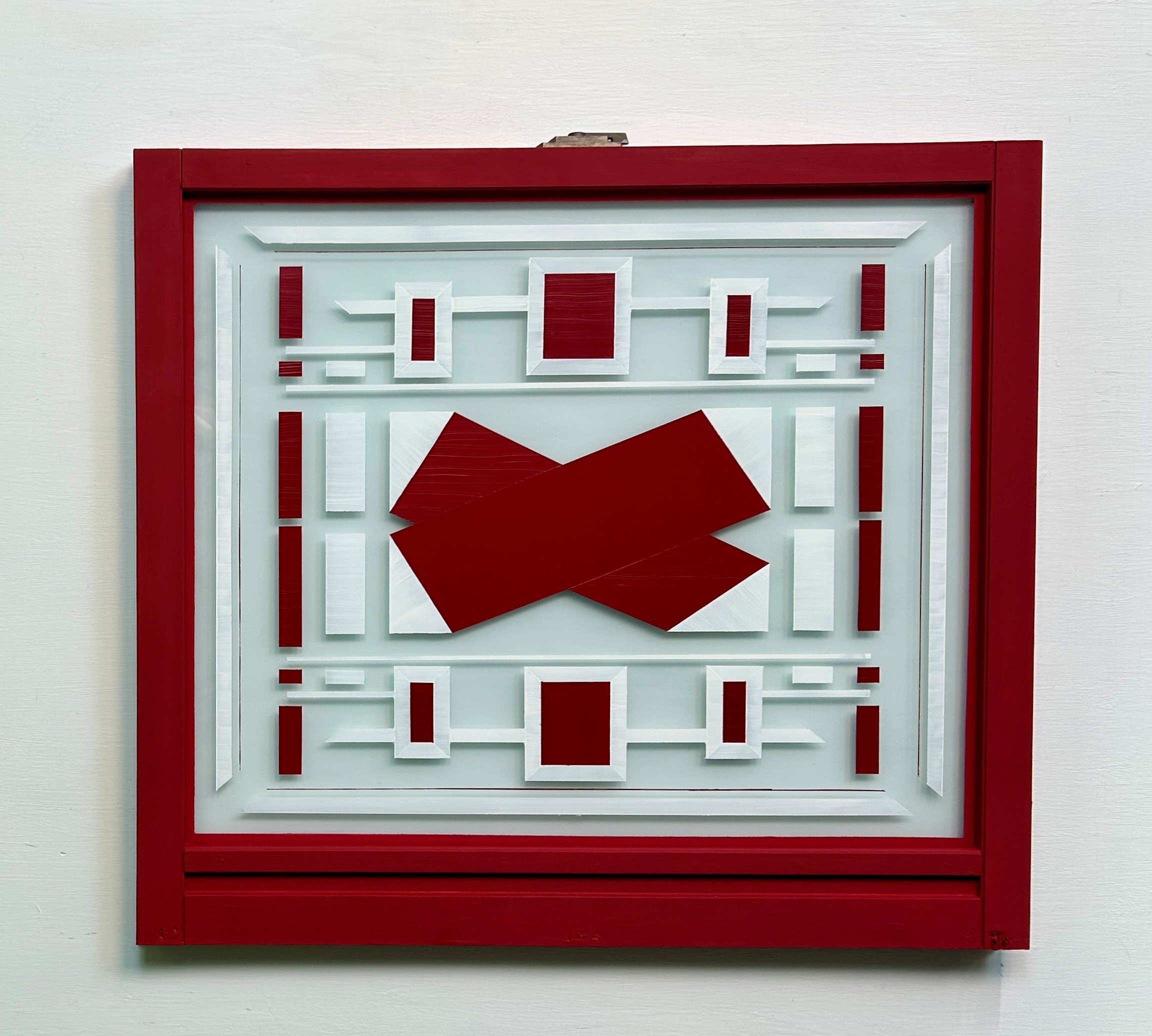 Truss (2025)
   
Acrylic on reclaimed house window
