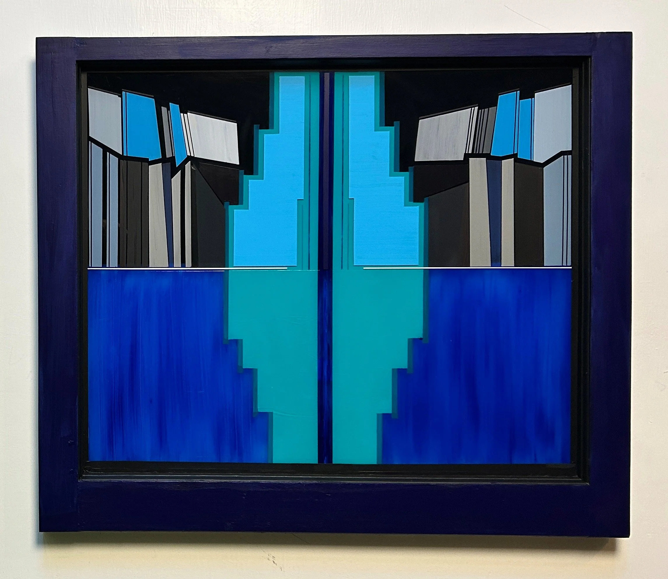 Quay (2026)
   
Acrylic on reclaimed window
(24"x28")