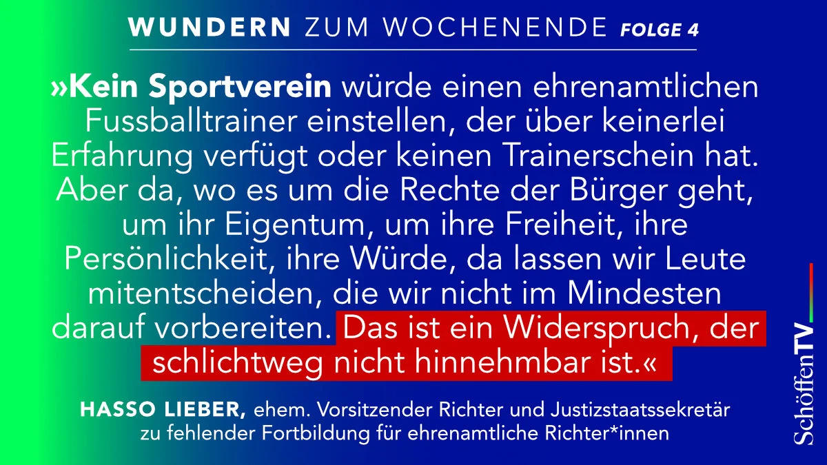 Aus der Serie »Wundern zum Wochenende« – Twitterkanal @schoeffentv