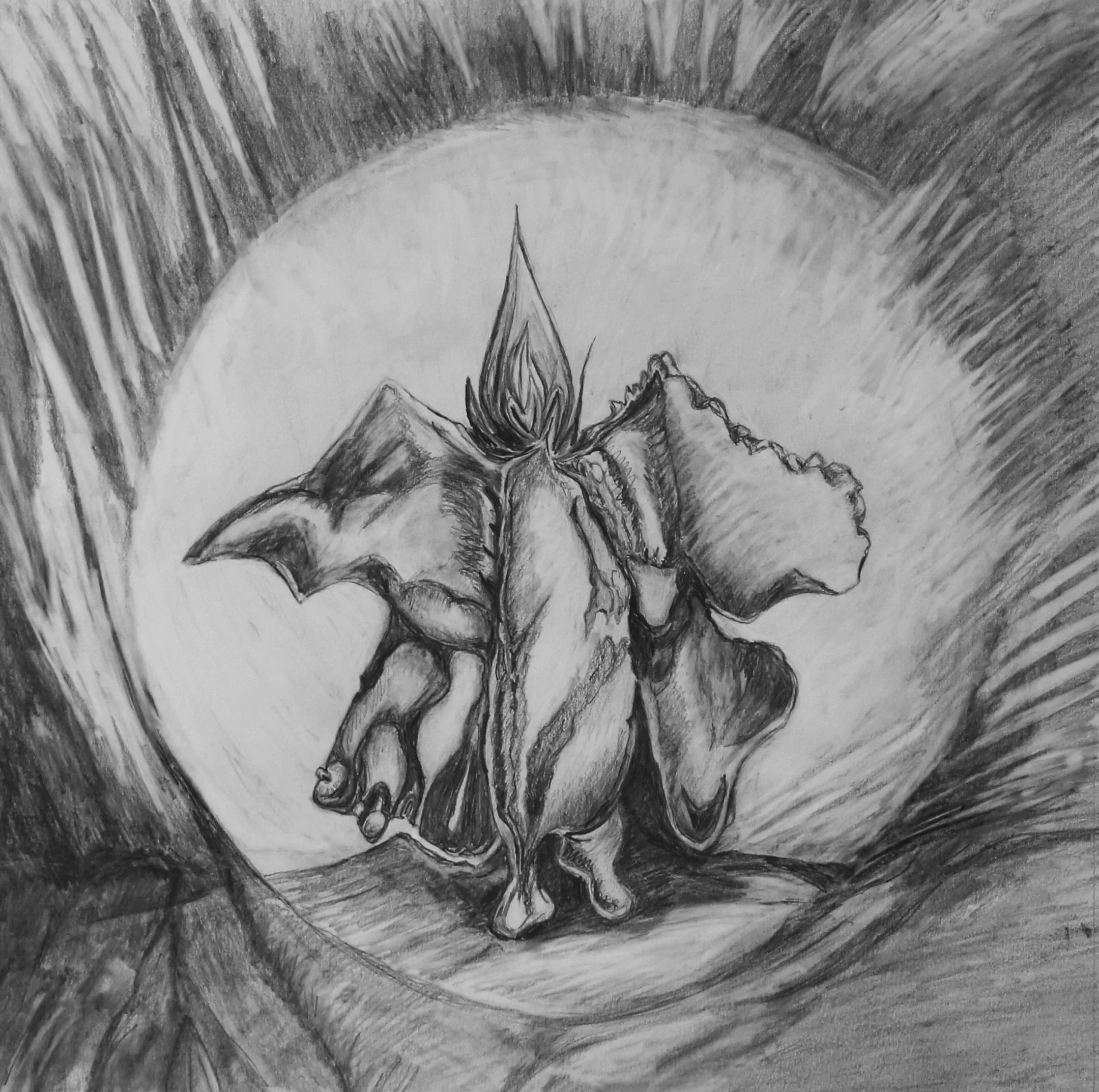 Tree Dance , 40 x 40 cm , pencil on paper