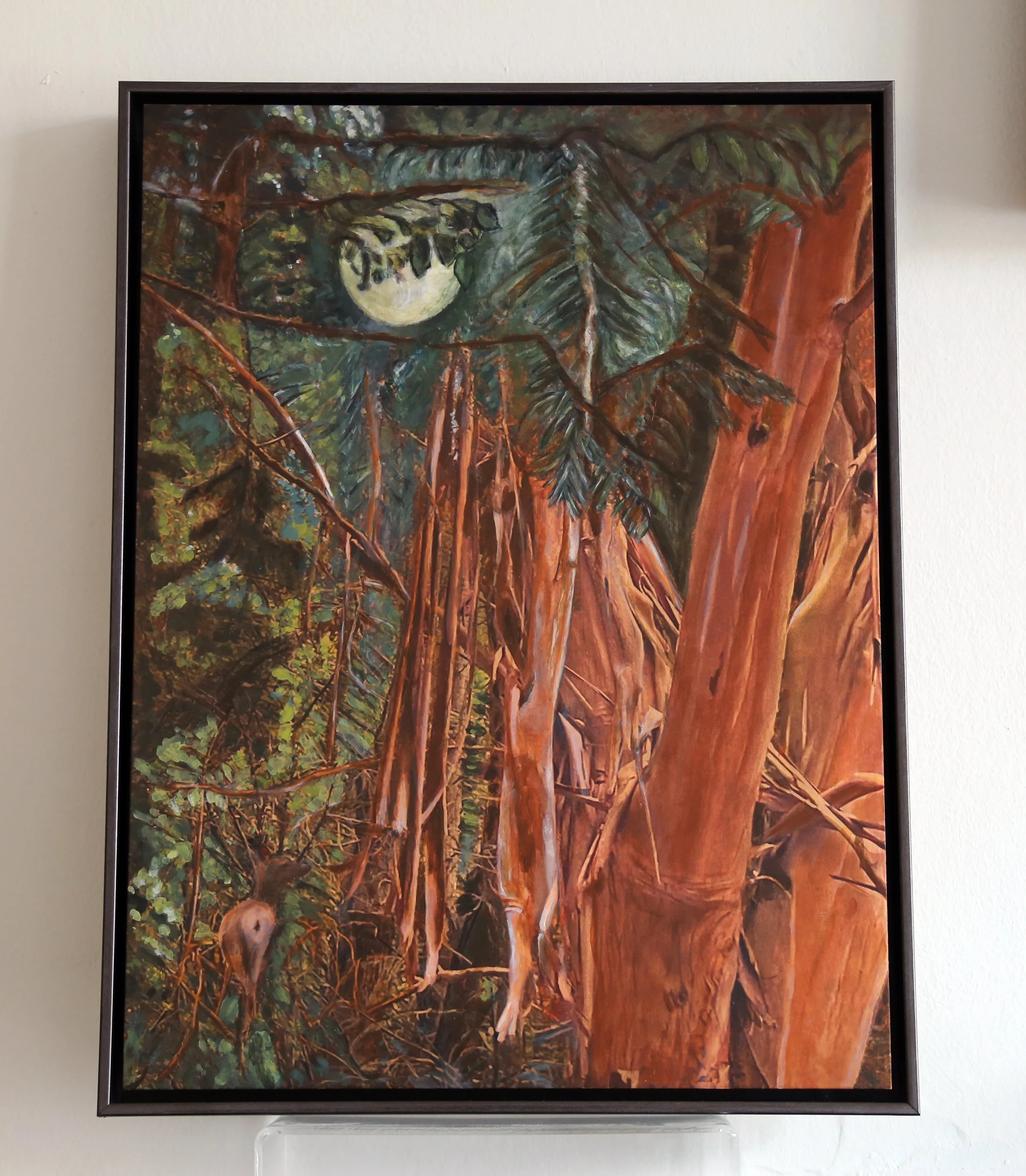 'Barking at the Moon' 
Mixed Media on copper 42 x 32 cm  £850