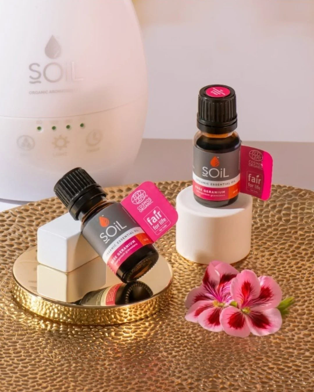 Floral harmony that uplifts and balances.🌸

Our Rose Geranium Essential Oil is a  sweet companion for calm, joy, and inner balance.

👉Add a few drops to a diffuser or oil burner.

#soilorganicsuk #aromatherapy #aromatherapyproducts #organic #organi