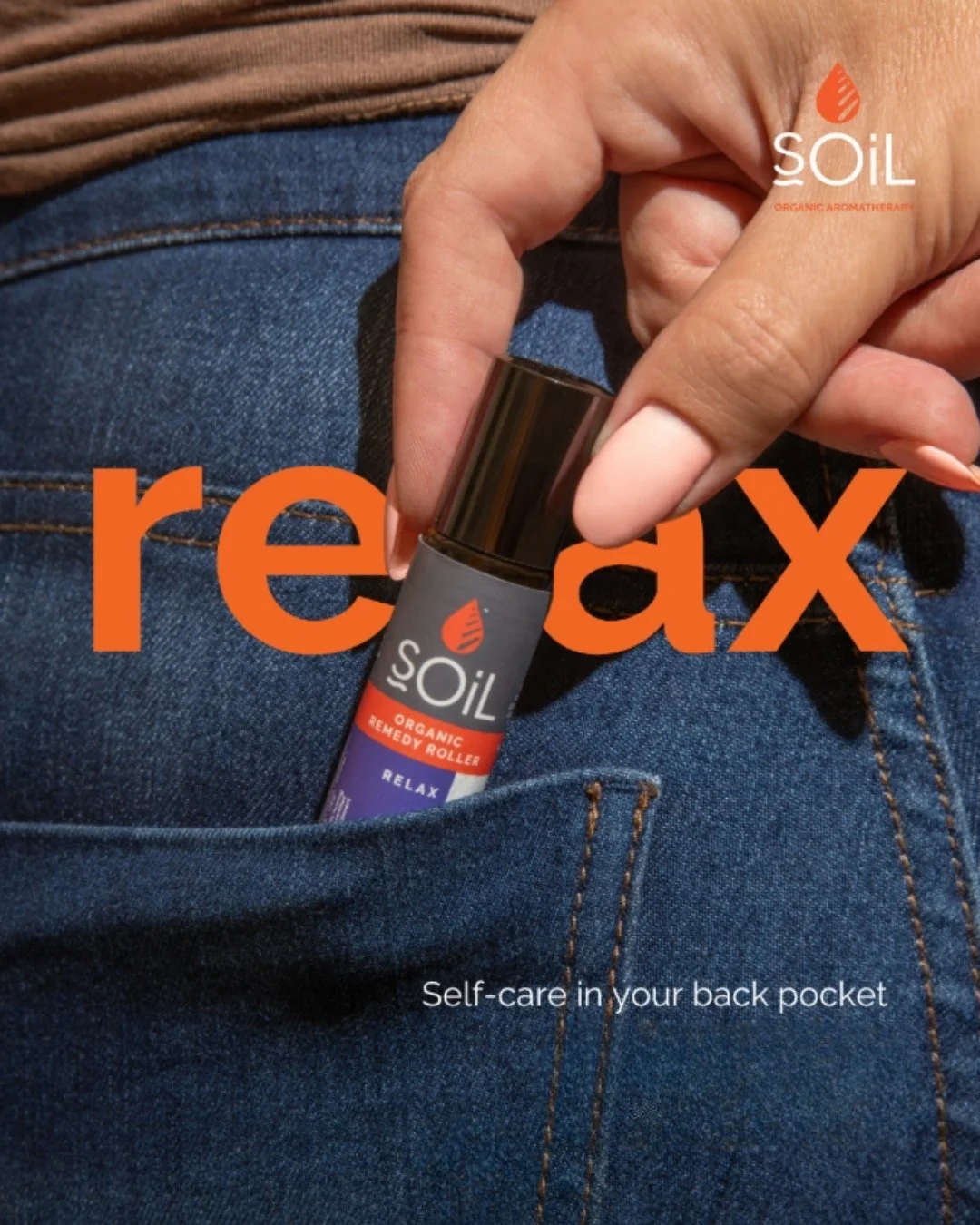 We love a remedy that fits in your jeans! The Relax Roller is pocket‑sized for a reason: Clary Sage, Sweet Marjoram, Lavender and Chamomile create a serene aroma.

Slip it into your back pocket so self‑care is always within reach.

#soilorganicsuk #a