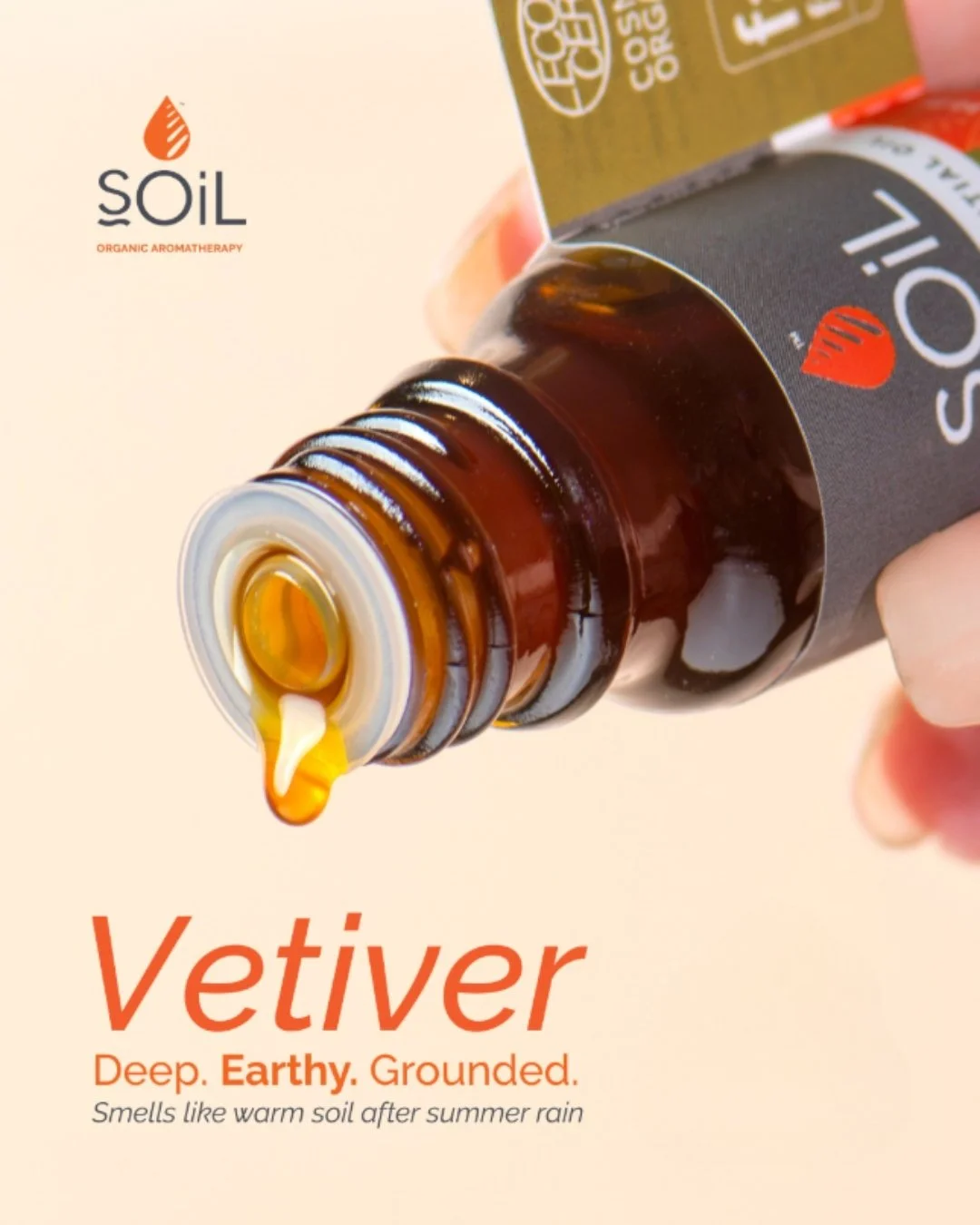 There&rsquo;s something about Vetiver Essential Oil that slows everything down. Its rich, golden oil carries a deep, smoky-earth aroma. Like warm soil after summer rain. 🌿

Thick in texture and grounding in scent, Vetiver is perfect for evening diff