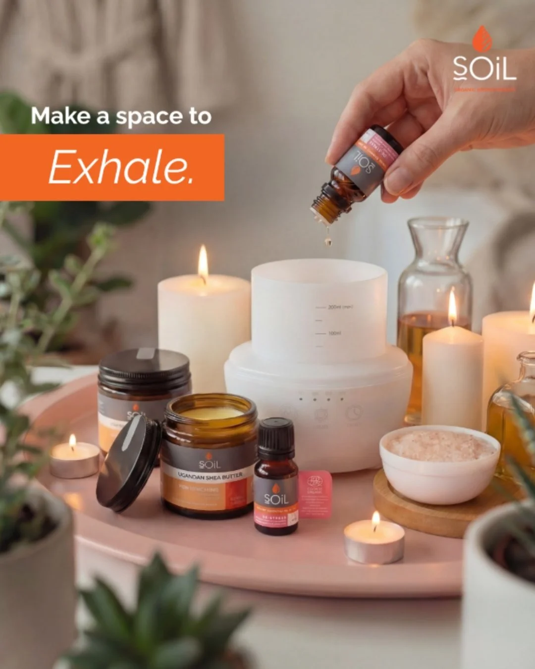 A well-scented space helps people soften faster - whether it is your bedroom, a treatment room or a guest room.

www.soilorganics.co.uk
#aromatherapy #organic #plantbased #SelfCare #essentialoils #CrueltyFree #holisticapproach #holisticwellness #plan