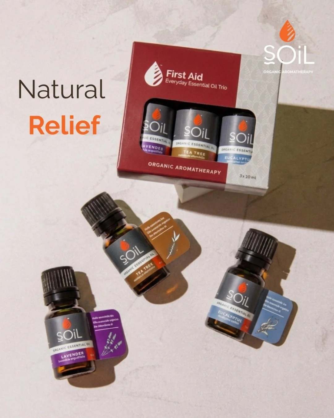 Whether you&rsquo;re hitting the trails or just navigating a busy weekend with the kids, our First Aid Trio is the travel companion you shouldn&rsquo;t leave home without.

We&rsquo;ve curated the three most versatile oils&mdash;Lavender, Tea Tree, a