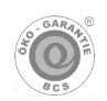 Oko-Garantie BCS logo with a circular design and spiral pattern in the center.