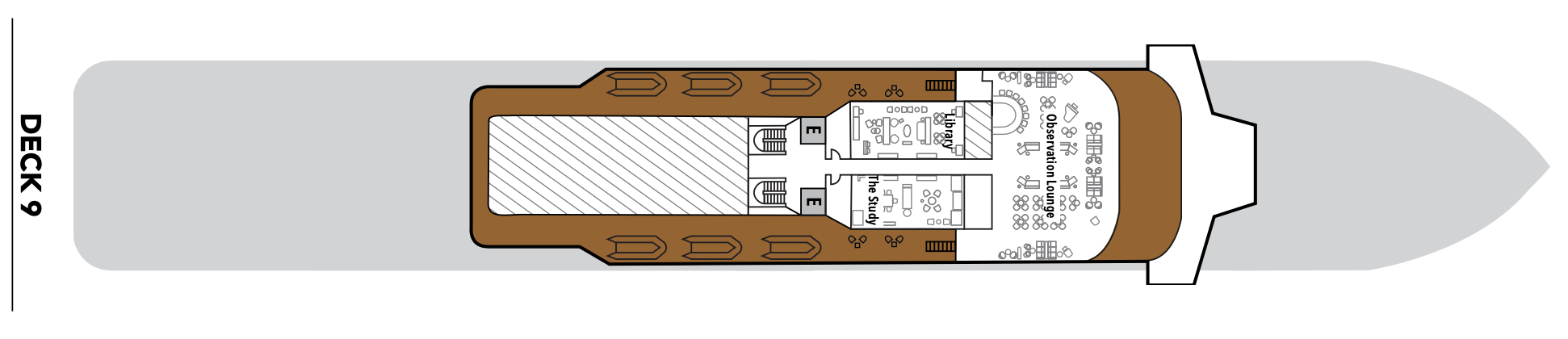     [第九層]  觀景休息區｜圖書室｜休息區 