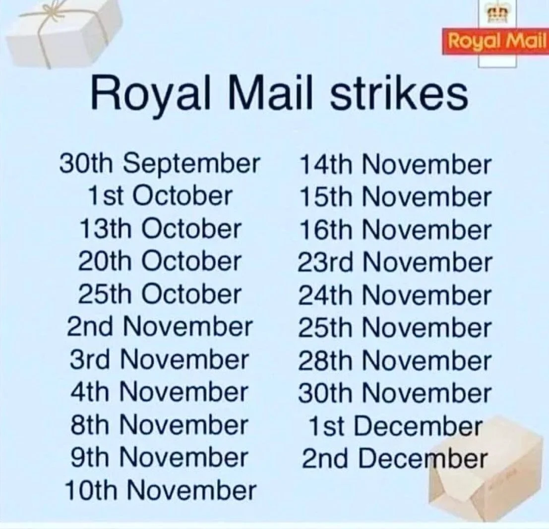 There will be some disruption to the postal service over the coming weeks. As a result there will be delays in orders being delivered. Sorry for any inconvenience caused. #bricklinkseller #brickowlseller #lego #legomoc #legopartout