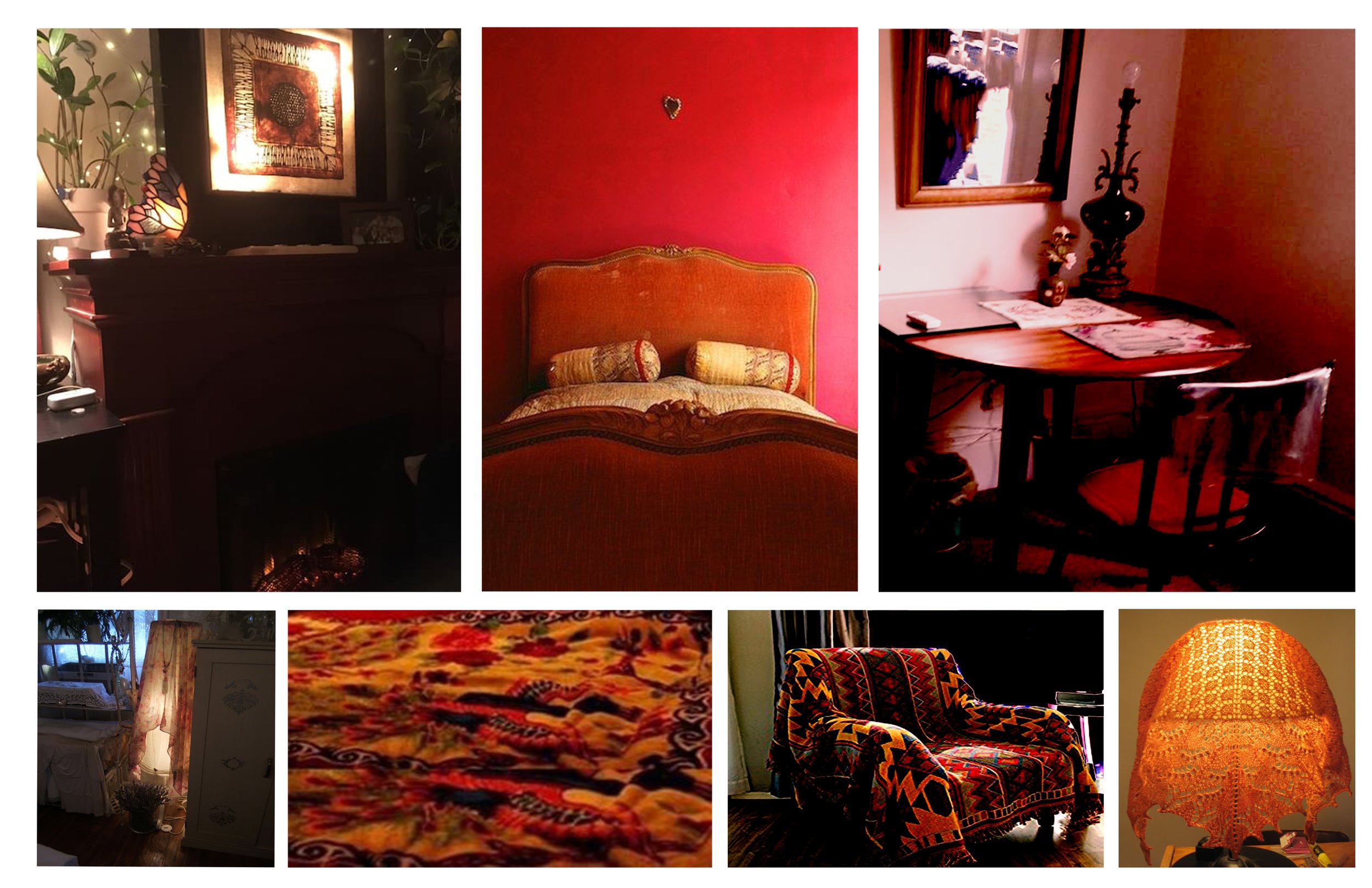 The apartment is intoxicating with bold colors and textures that are a great contrast to the outside world.