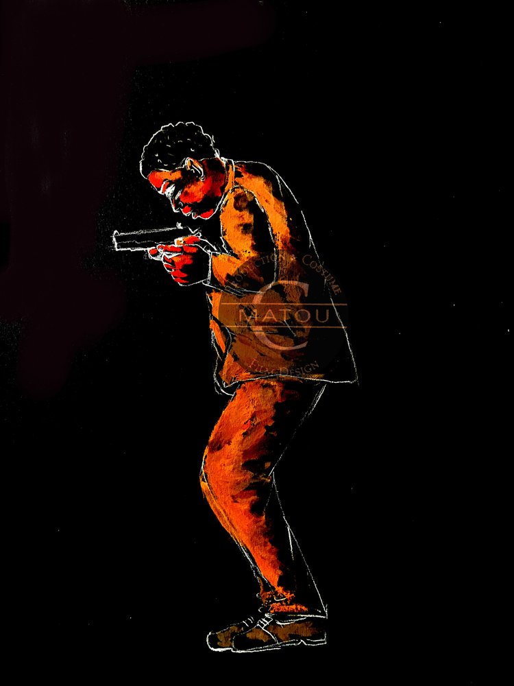 White not quite sure how to use this gun, yet he fires and kills the Stranger in self-defense.