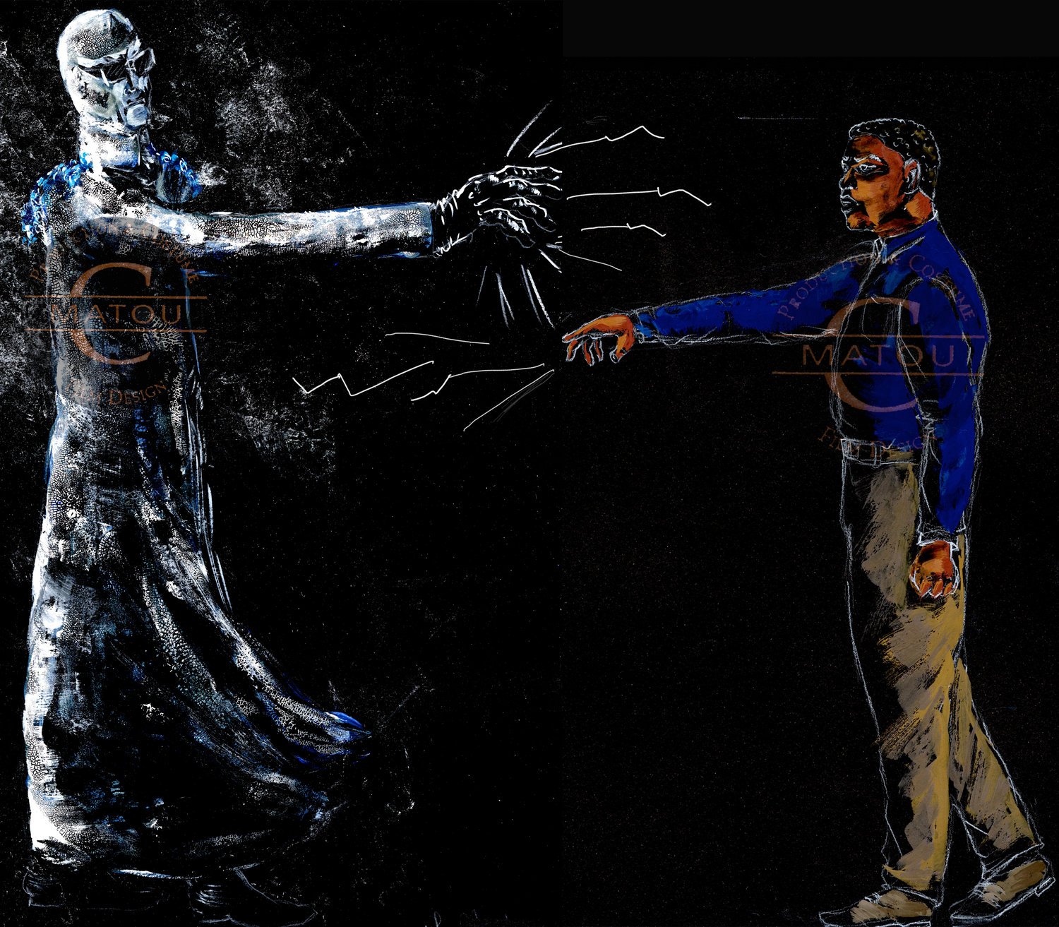 DUEL
White is no longer reacting to the chain of events. He uses his abilities against Mr. Black. He wants control over his journey to survive and find the truth about himself. Will he vanquish The Strangers? END OF SAMPLE | THESIS 2018 | DARK CITY|