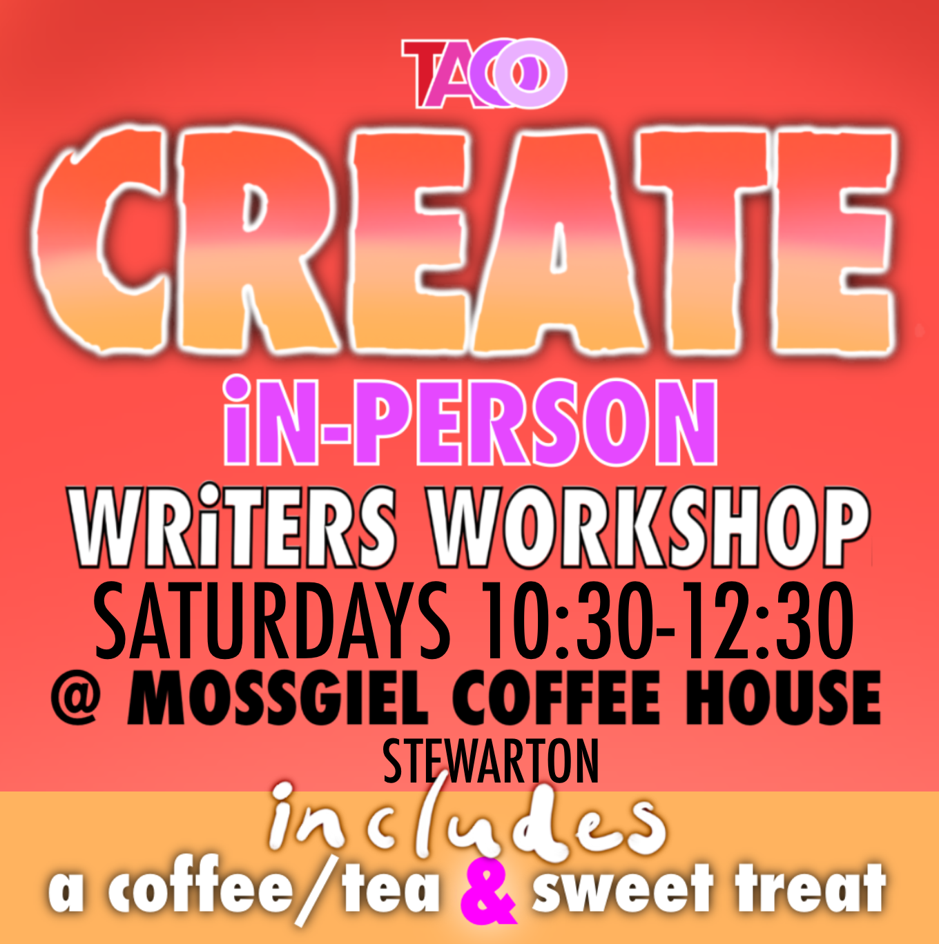 CREATE in-person writers workshop