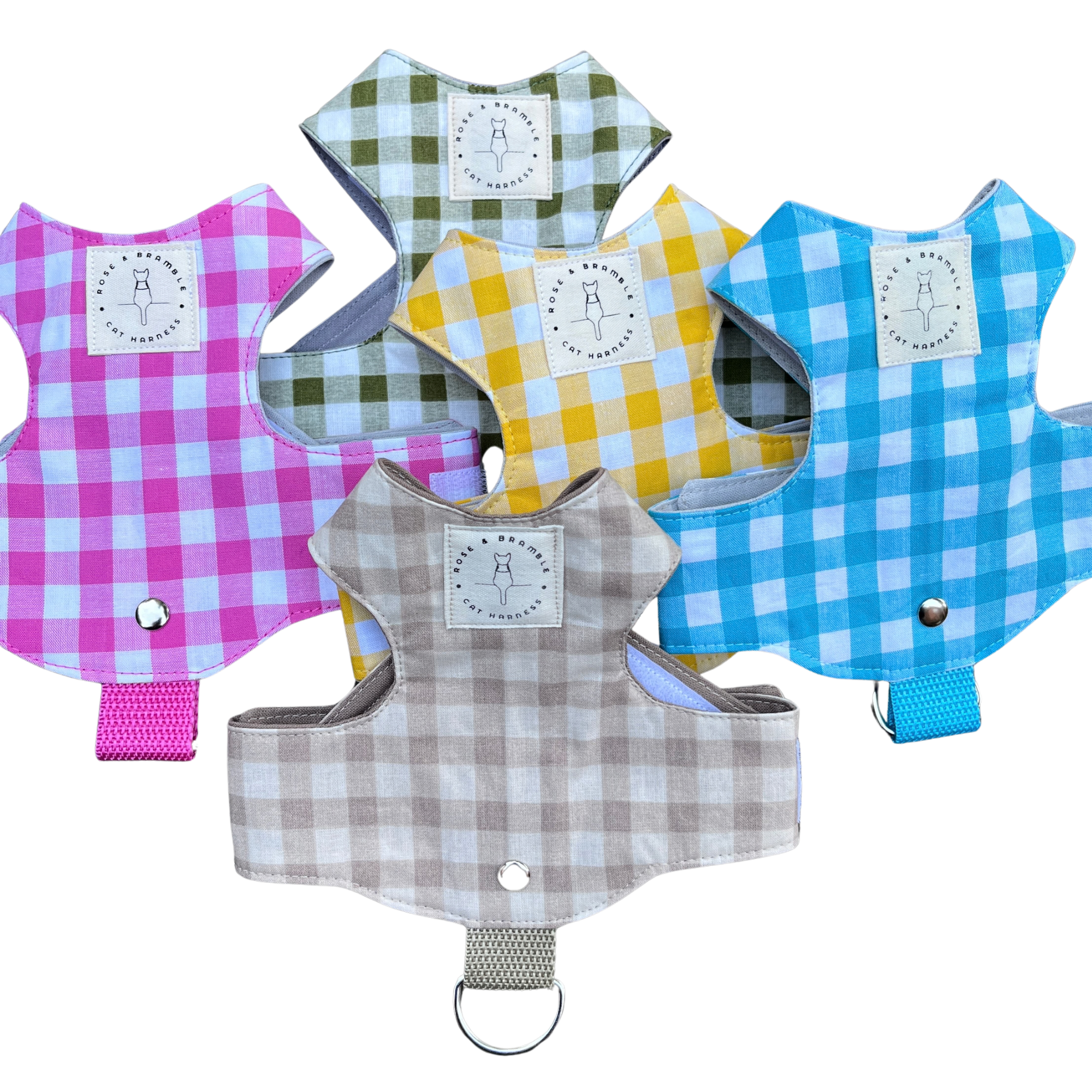 Cat harness Escape proof, Lead,Leash,Gingham